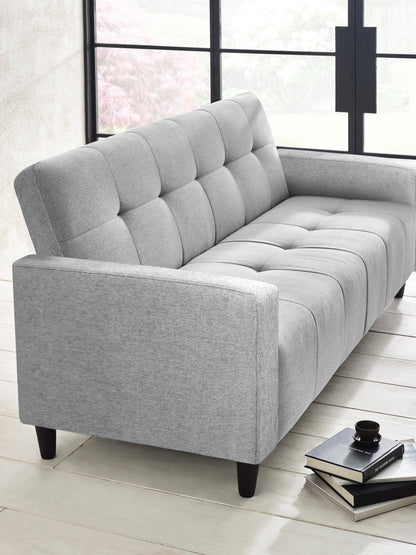 Alfie 3 Seater Grey Linen Storage Sofabed