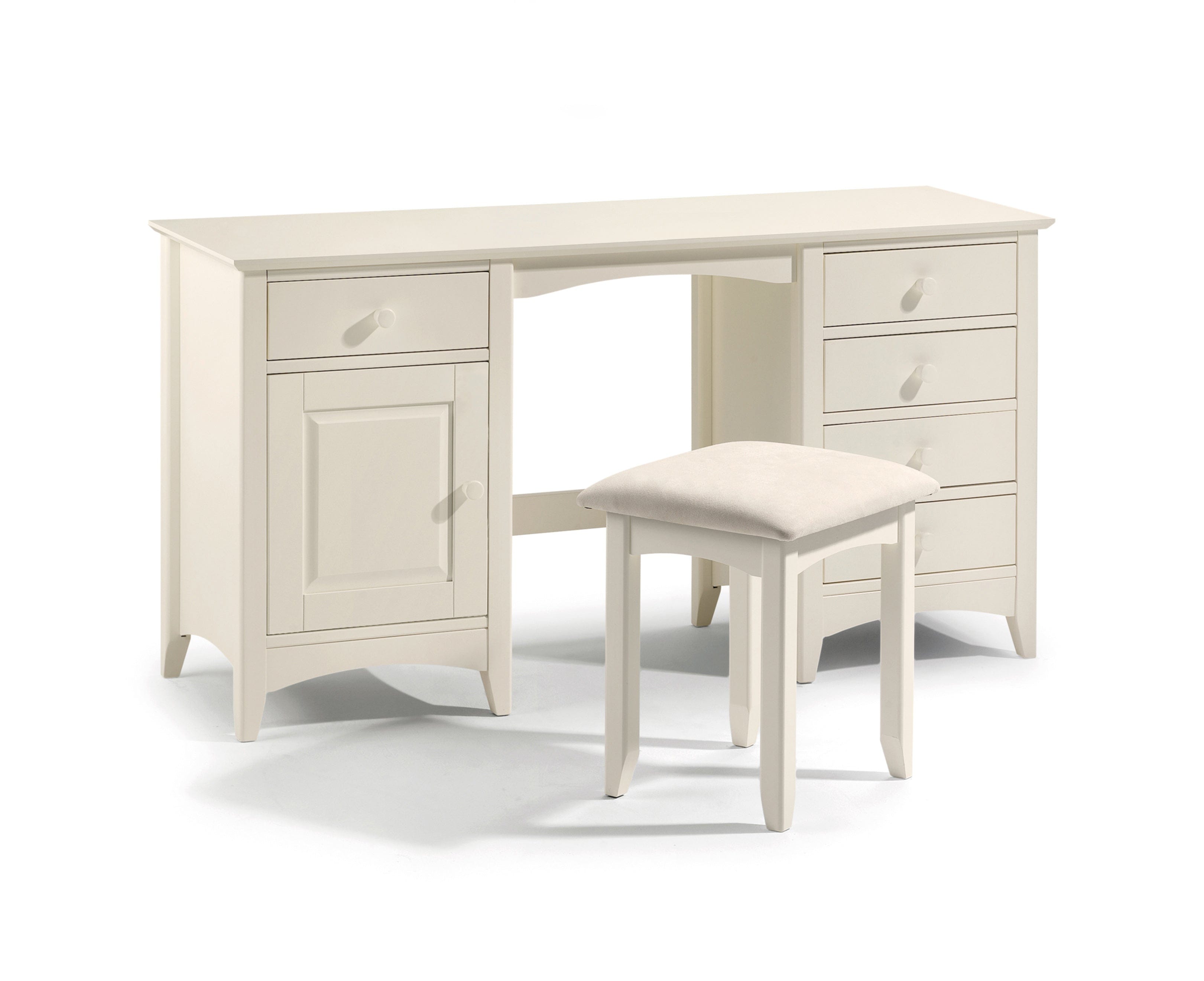 Julian Bowen Dressing Table Cameo Dressing Table - Stone White Bed Kings