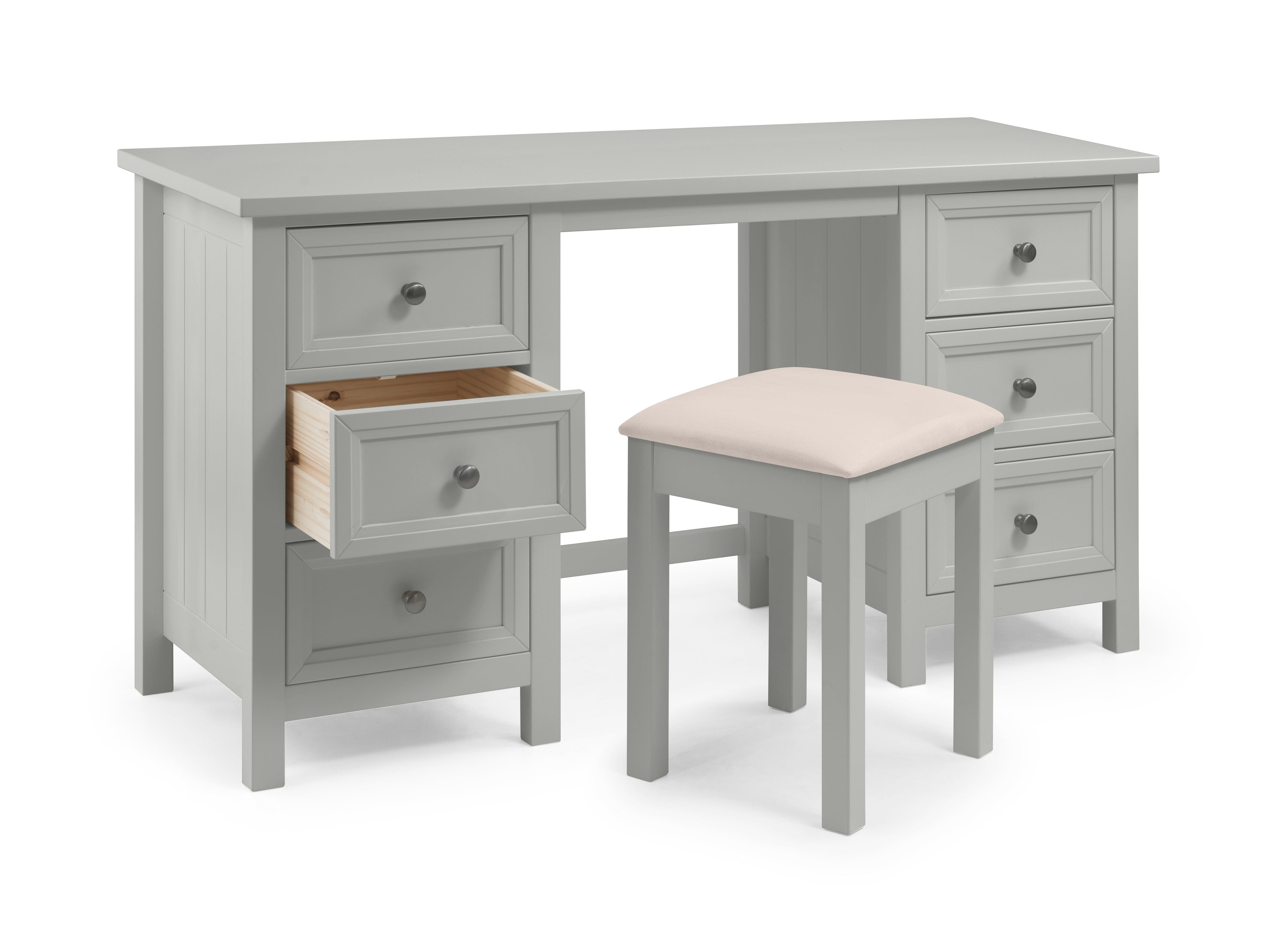 Julian Bowen Dressing Table Maine Dressing Table- Dove Grey Bed Kings