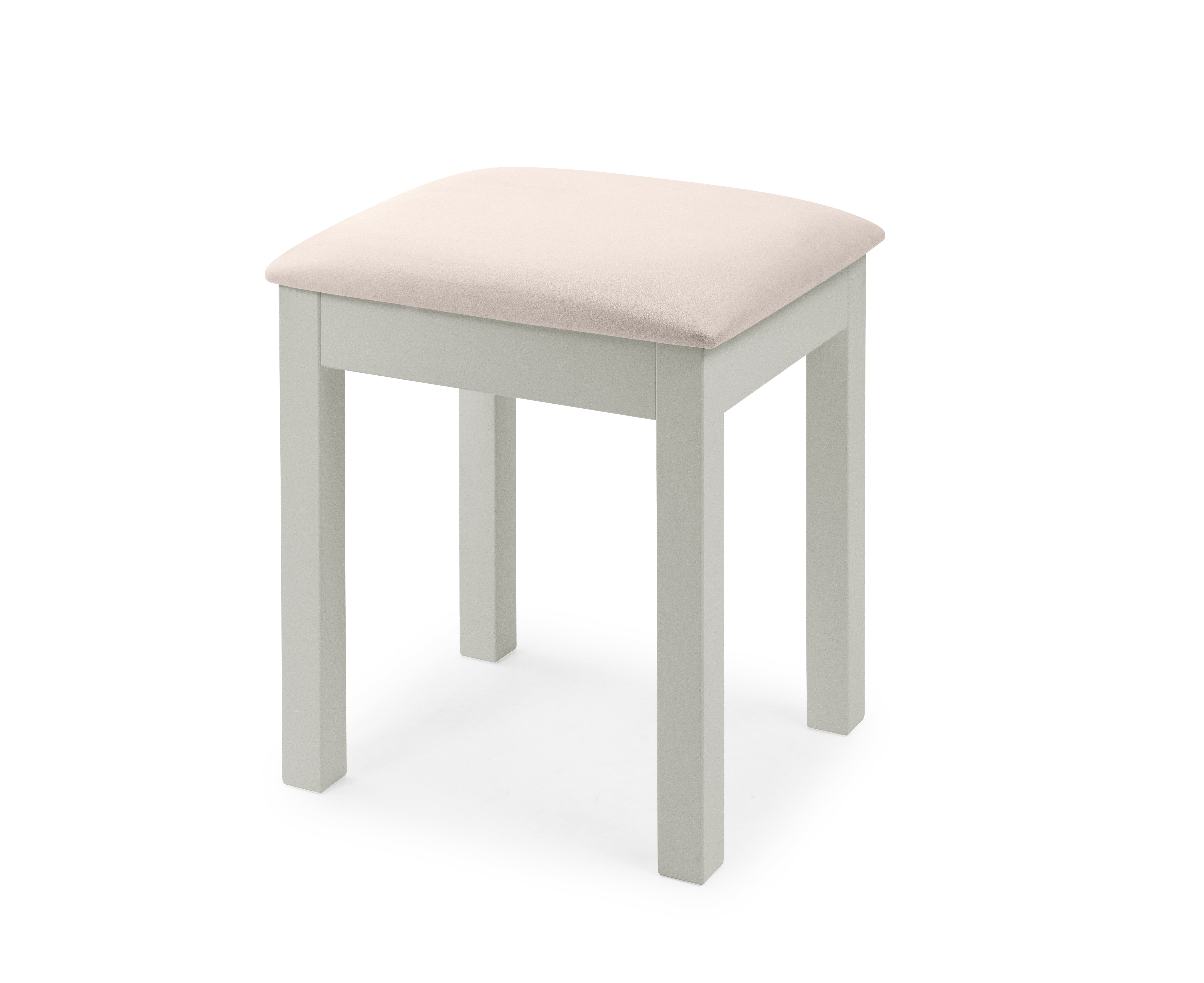 Julian Bowen Dressing Table Stool Maine Dressing Stool- Dove Grey Bed Kings