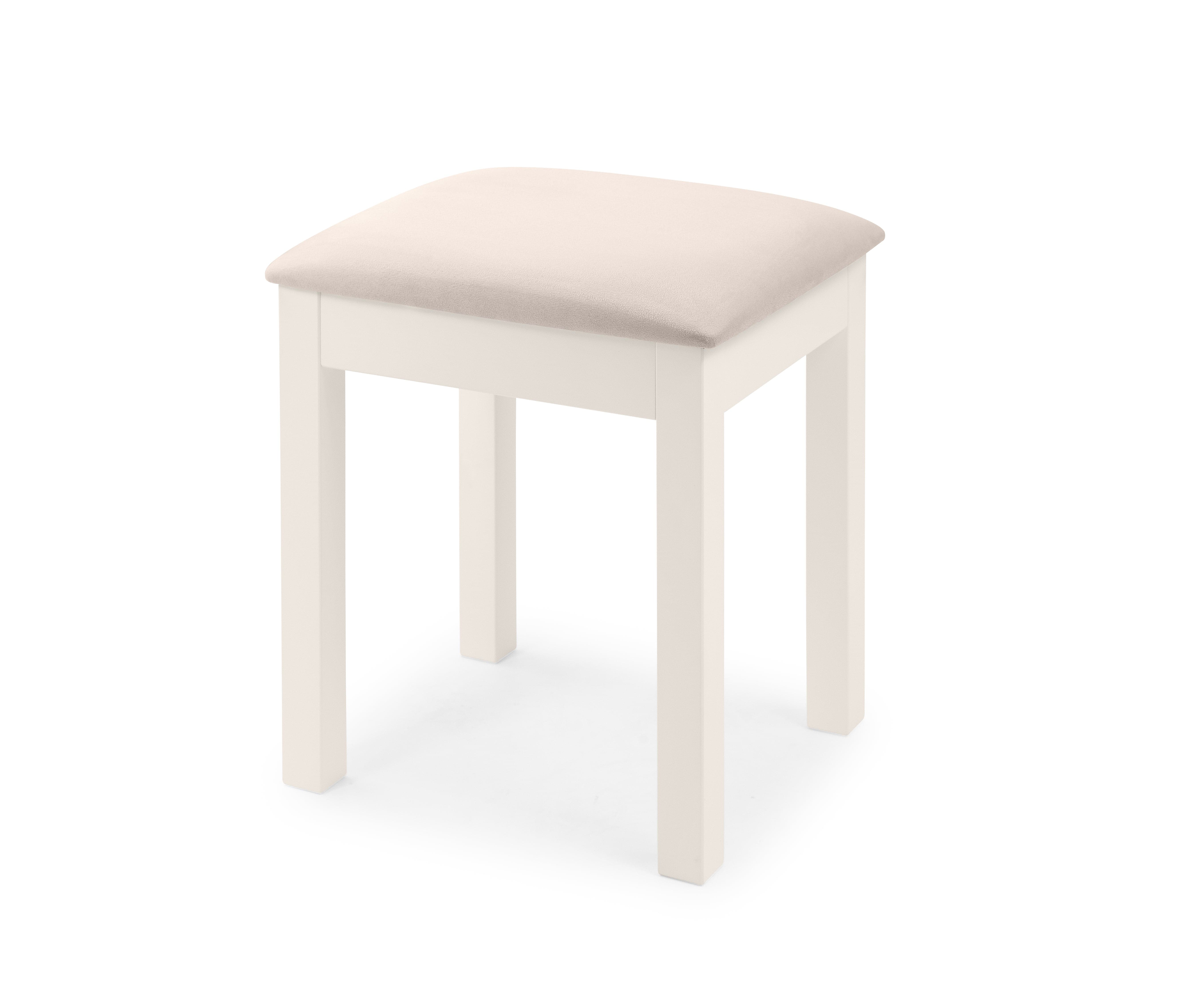 Julian Bowen Dressing Table Stool Maine Dressing Stool - Surf White Bed Kings