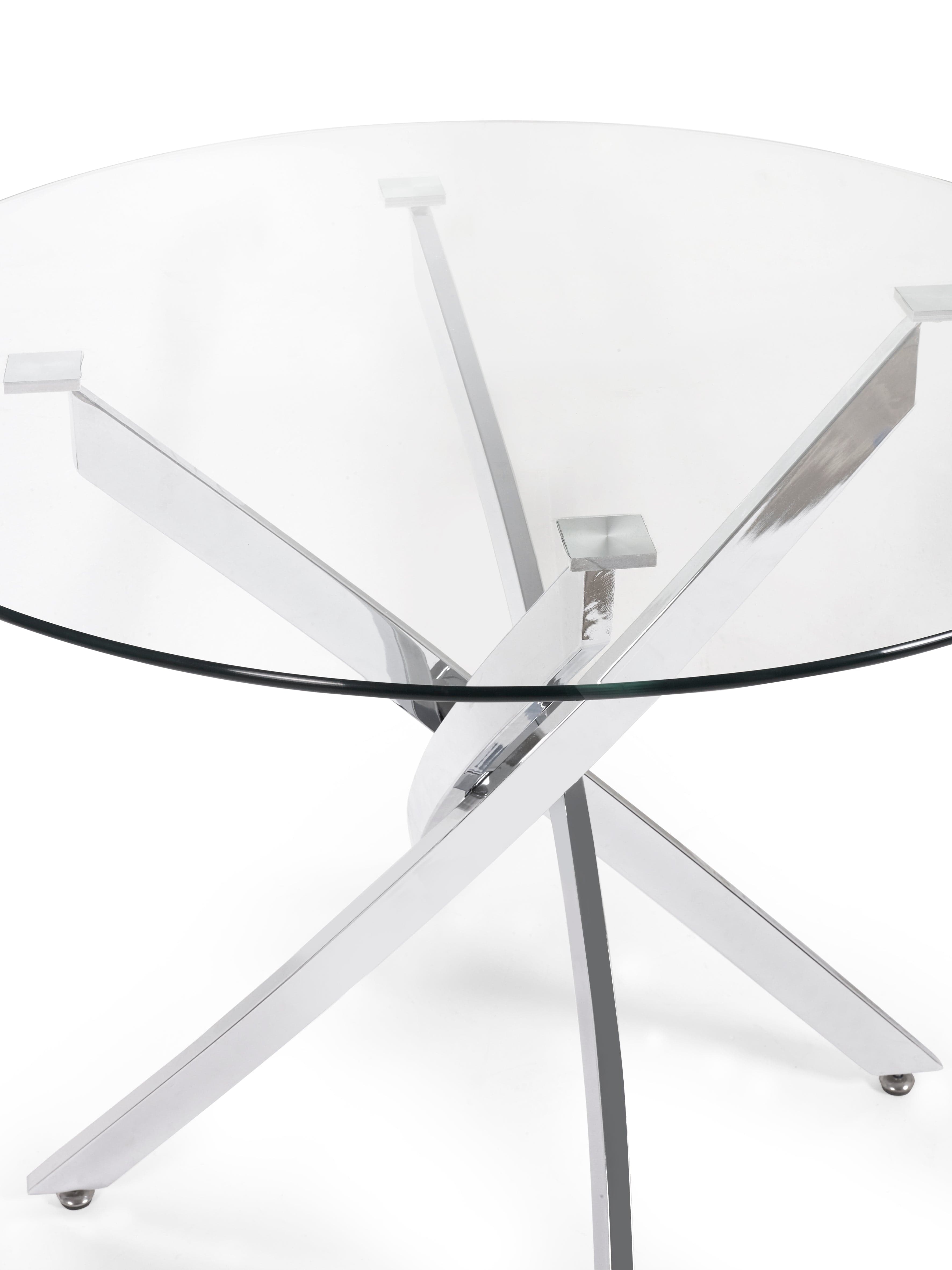 Anderson Round Glass Dining Table