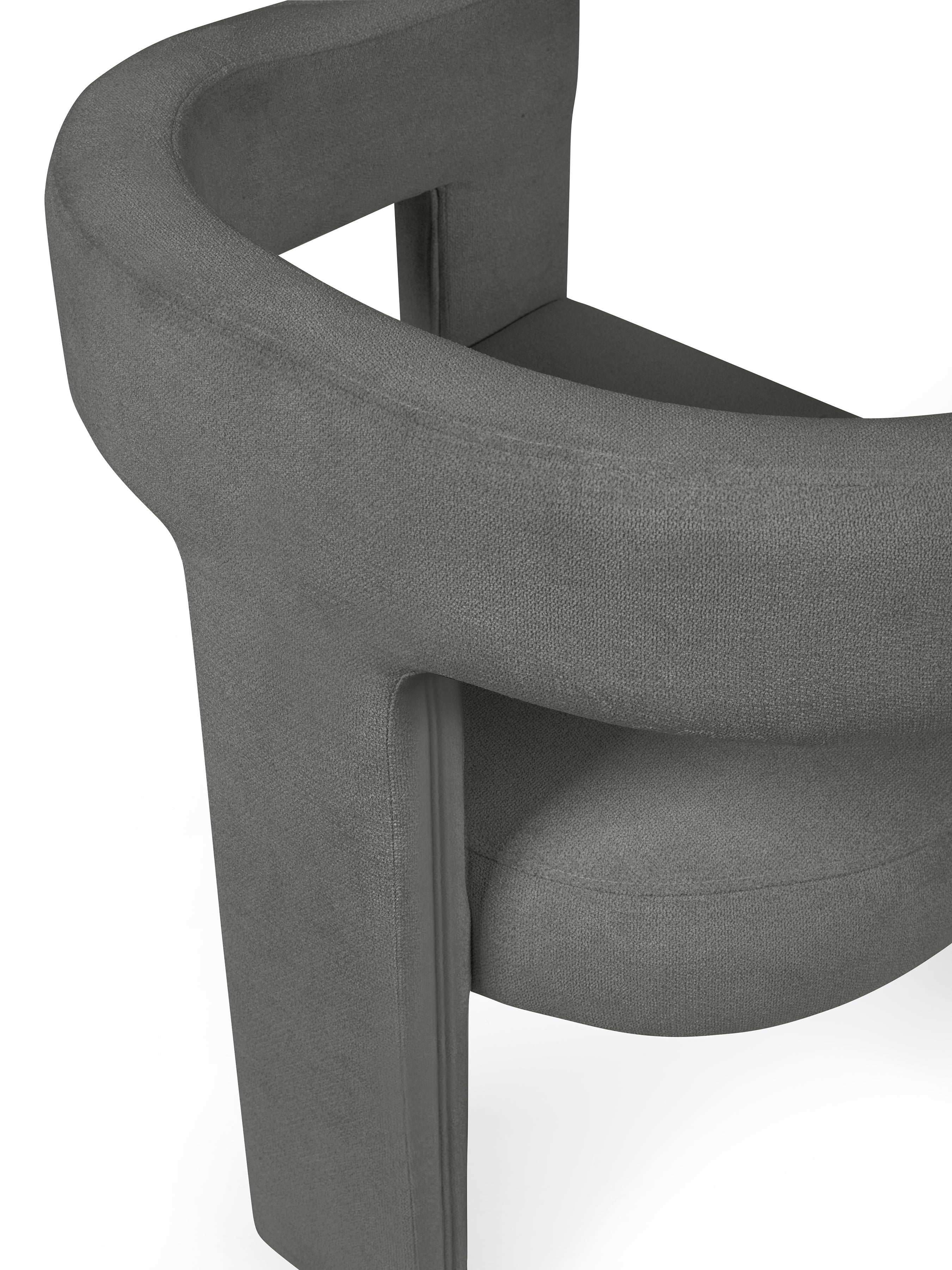 Elara Grey Chenille Upholstered  Chair