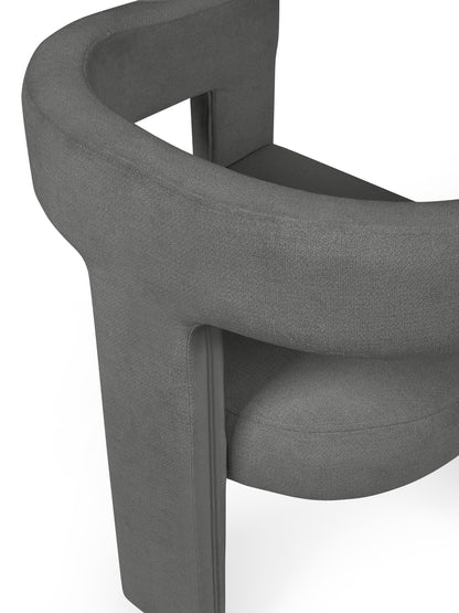 Elara Grey Chenille Upholstered  Chair