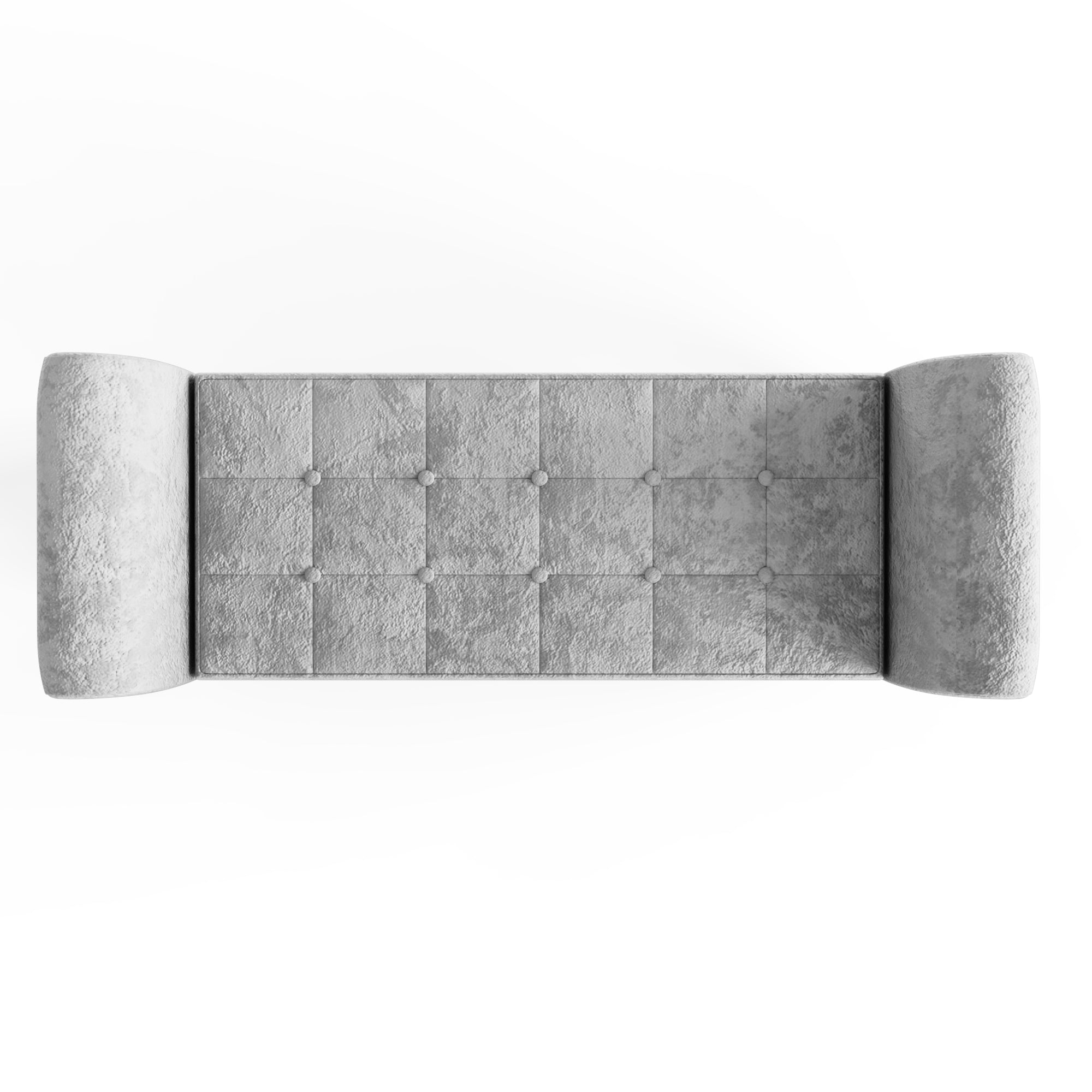 Verona Window Seat Grey Crushed Velvet