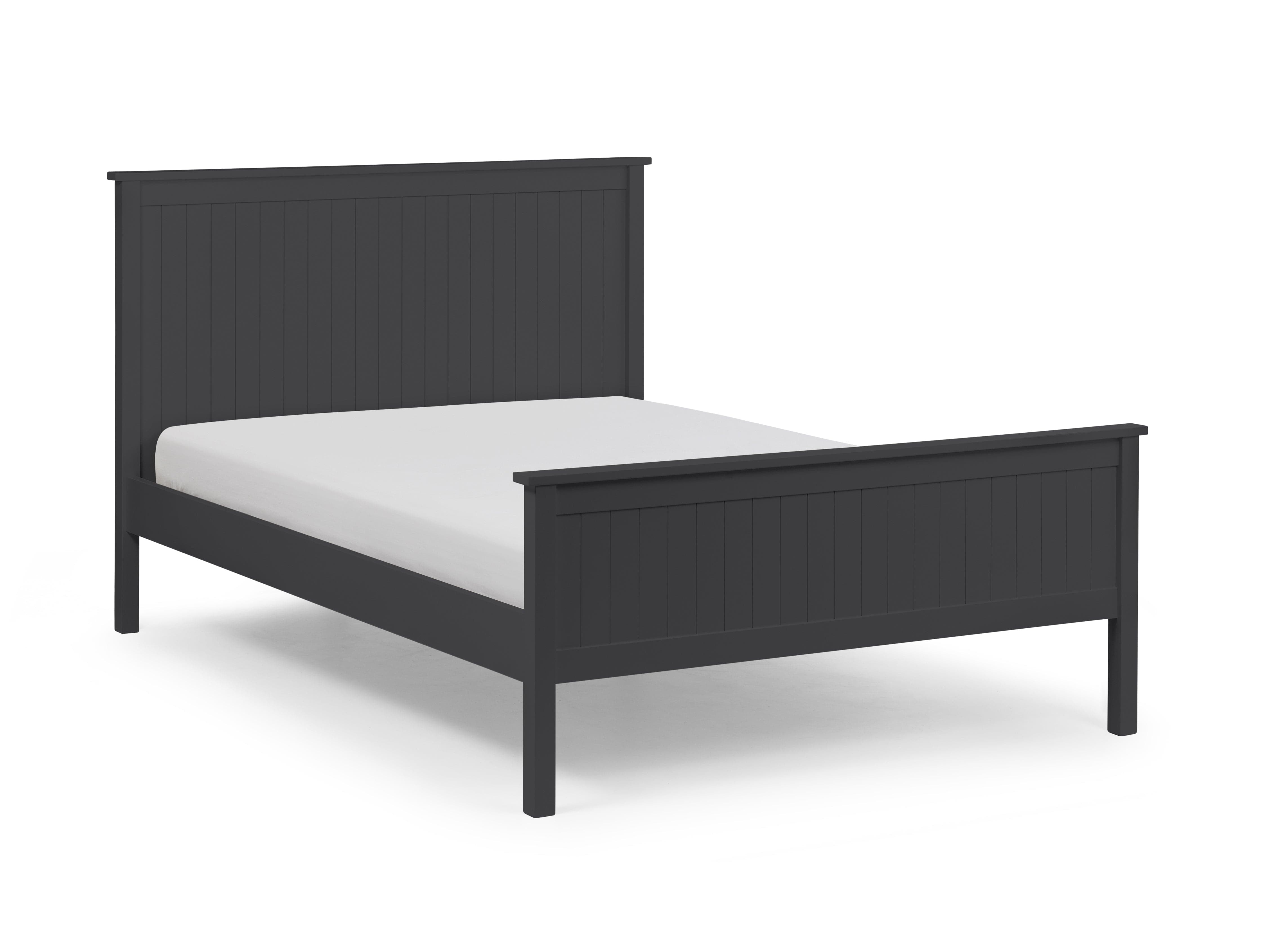 Maine Wooden Bed - Anthracite