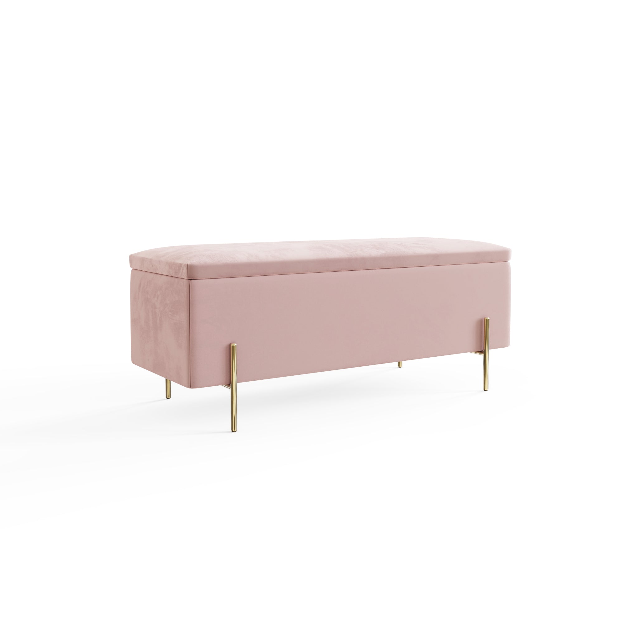 Mystica Ottoman Storage Bench Blush Pink