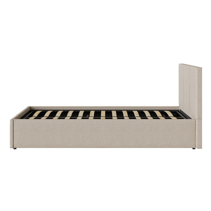 Side Lift Ottoman Bed Natural