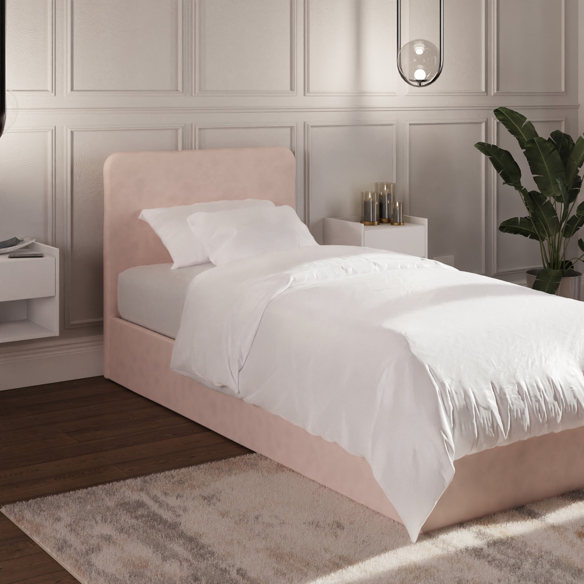 Chiswick Ottoman Bed Frame - Soft Pink