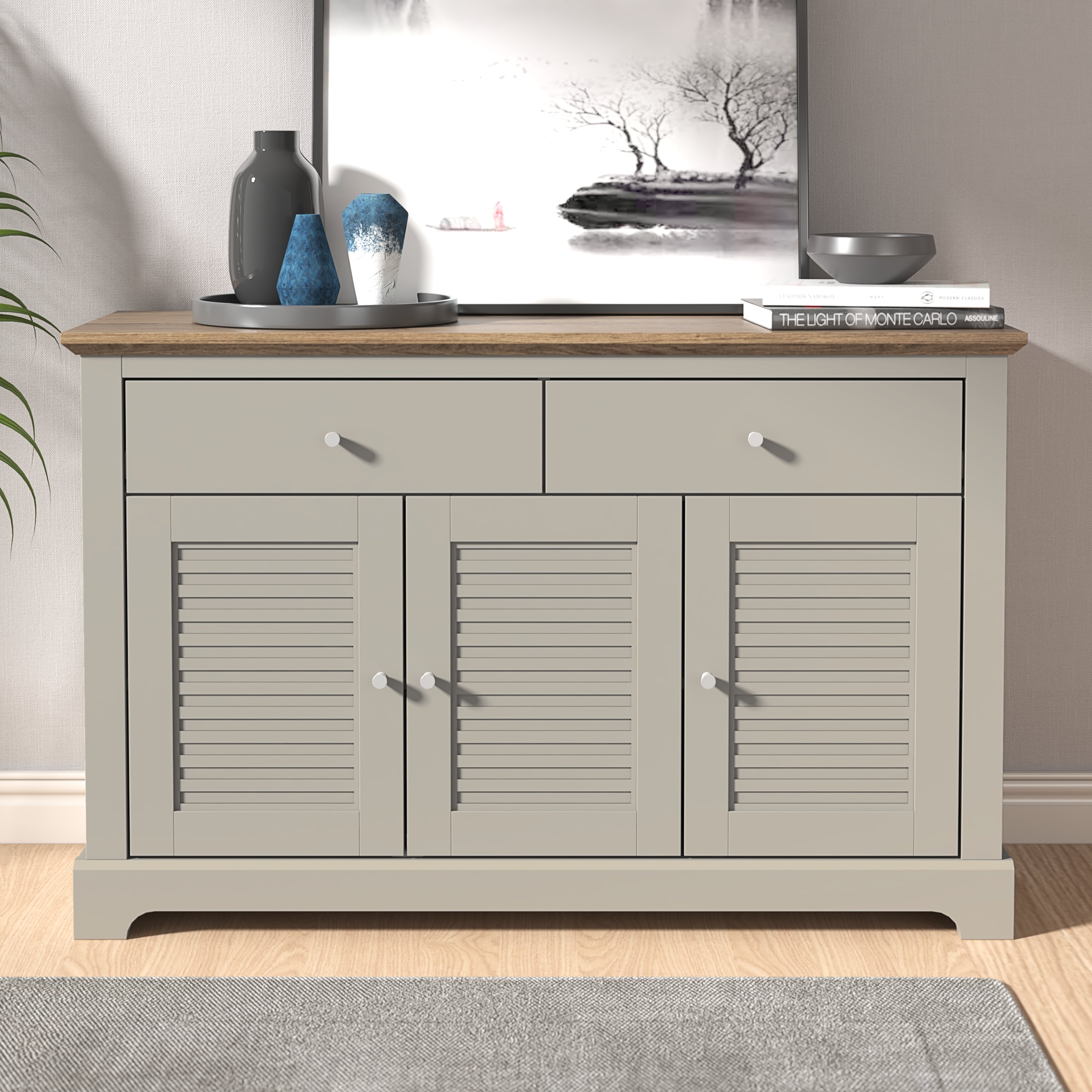 Salcombe Large Sideboard Light Grey