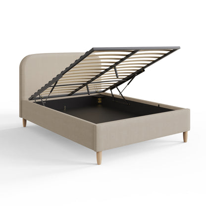 Florence Boucle Ottoman Bed Natural Stone