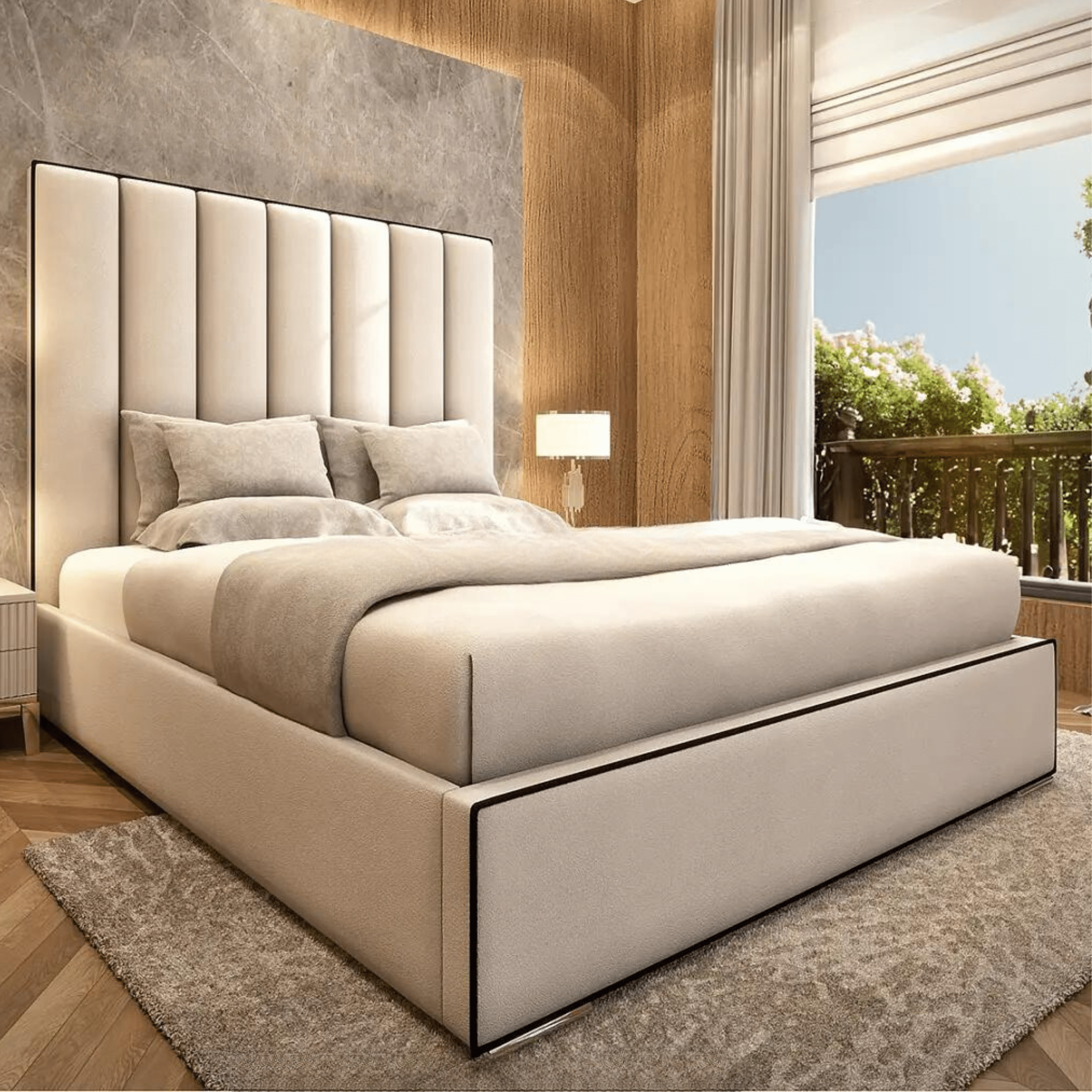 Bed Kings Fabric Bed Miramare Luxury Bed Bed Kings