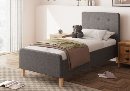 GFW Fabric Bed Ashbourne Ottoman Bed Dark Grey Bed Kings