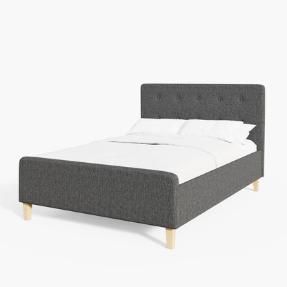 GFW Fabric Bed Ashbourne Ottoman Bed Dark Grey Bed Kings