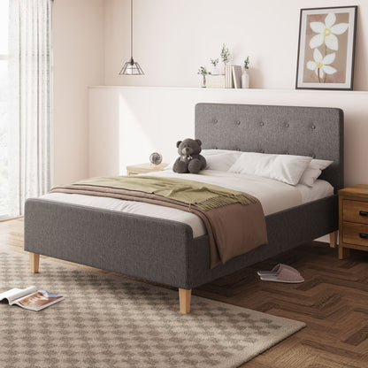 GFW Fabric Bed Ashbourne Ottoman Bed Dark Grey Bed Kings