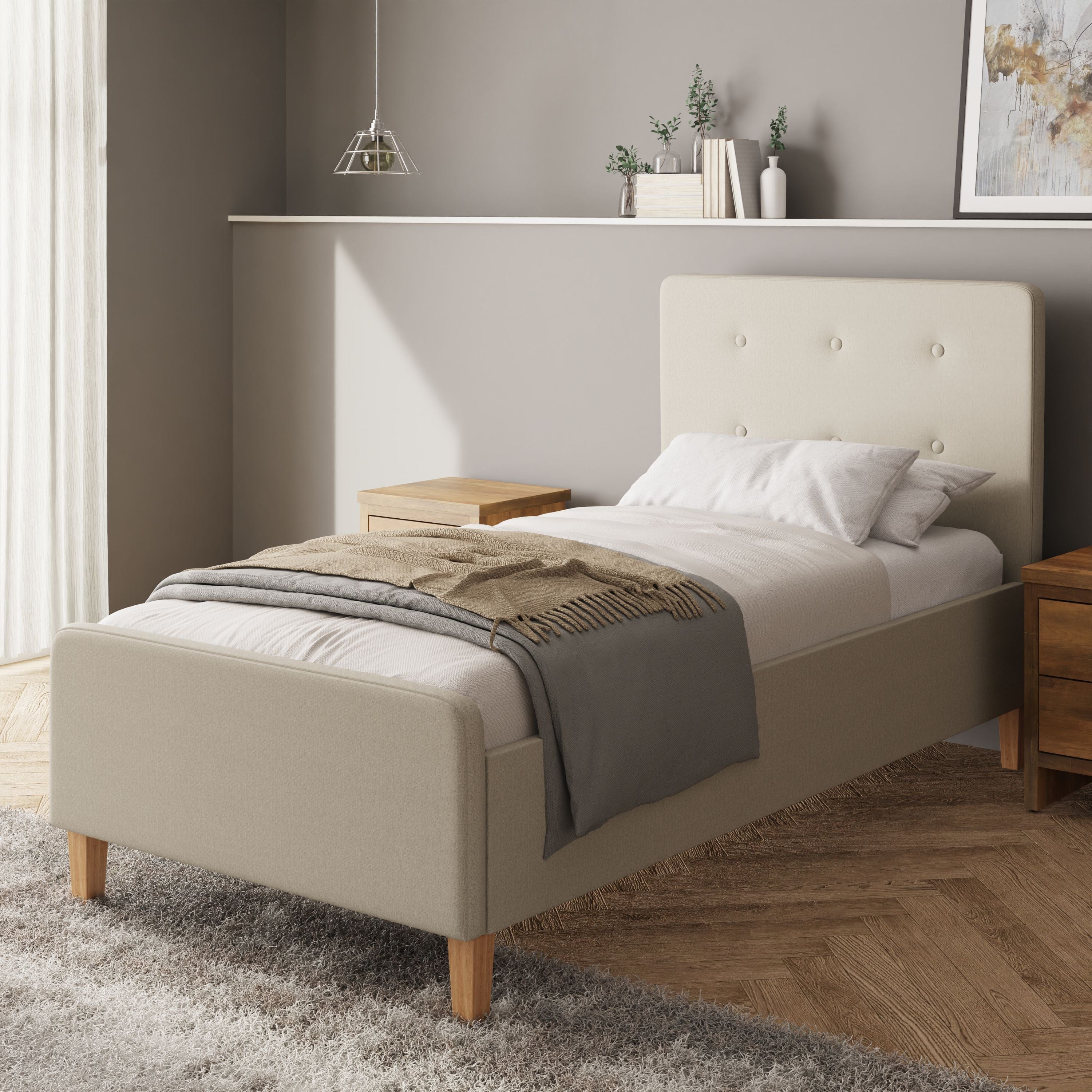 GFW Fabric Bed Ashbourne Ottoman Bed Natural Bed Kings