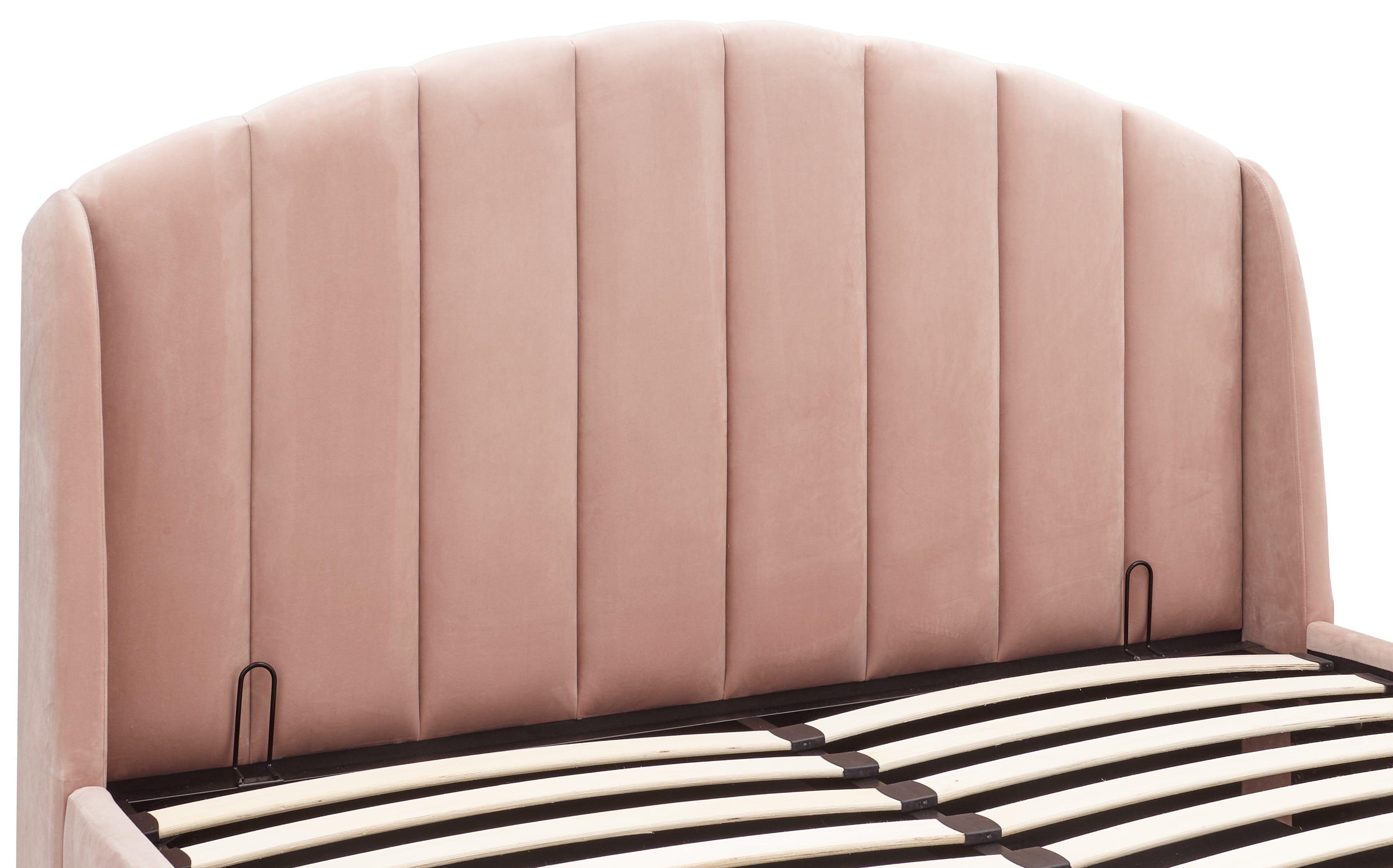 GFW Fabric Bed Pettine End Lift Ottoman Bed - Pink & Gold Bed Kings