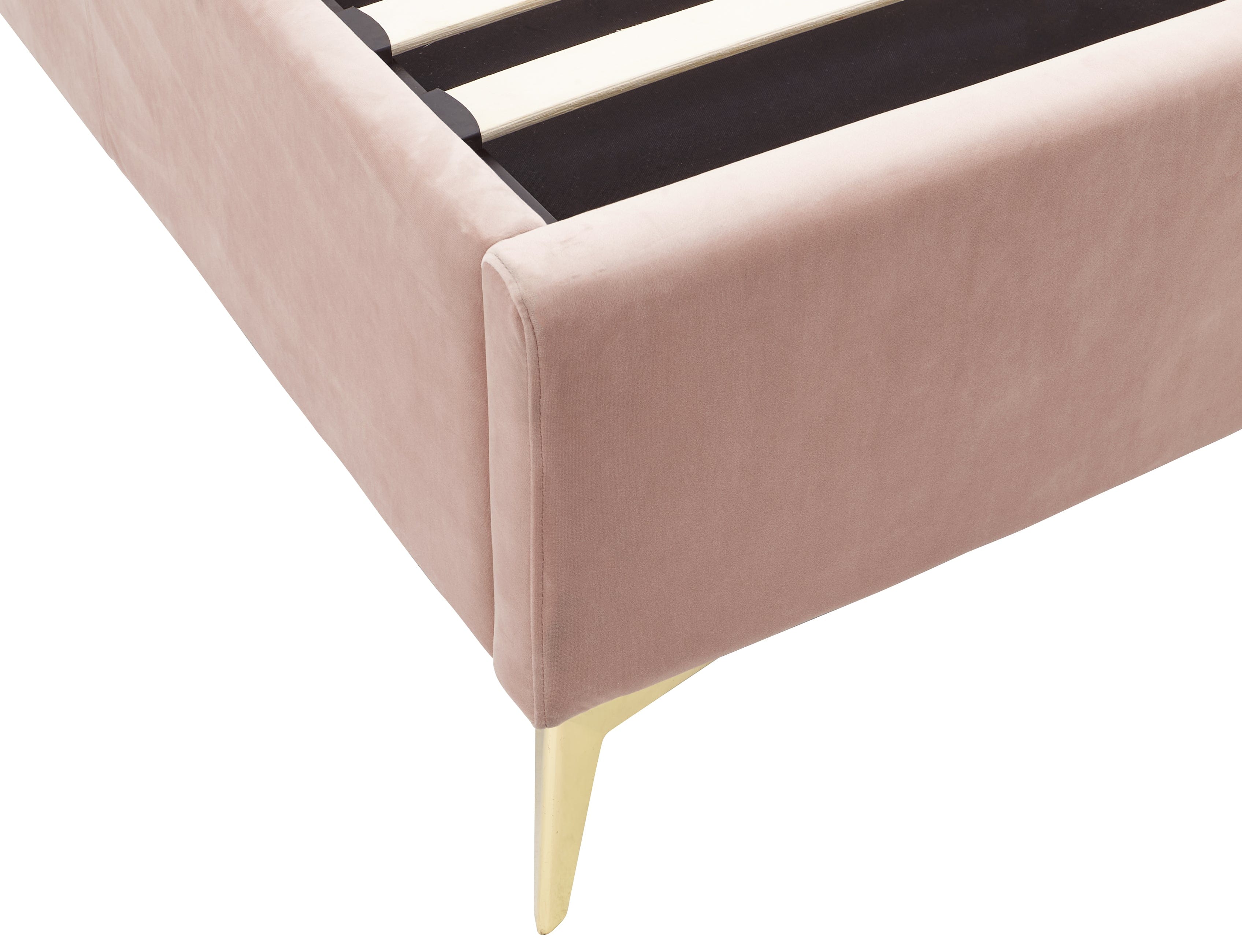 GFW Fabric Bed Pettine End Lift Ottoman Bed - Pink & Gold Bed Kings