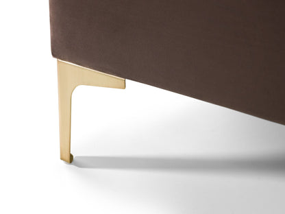 Julian Bowen Fabric Bed Deco Truffle Velvet & Brushed Gold Bed Frame Bed Kings