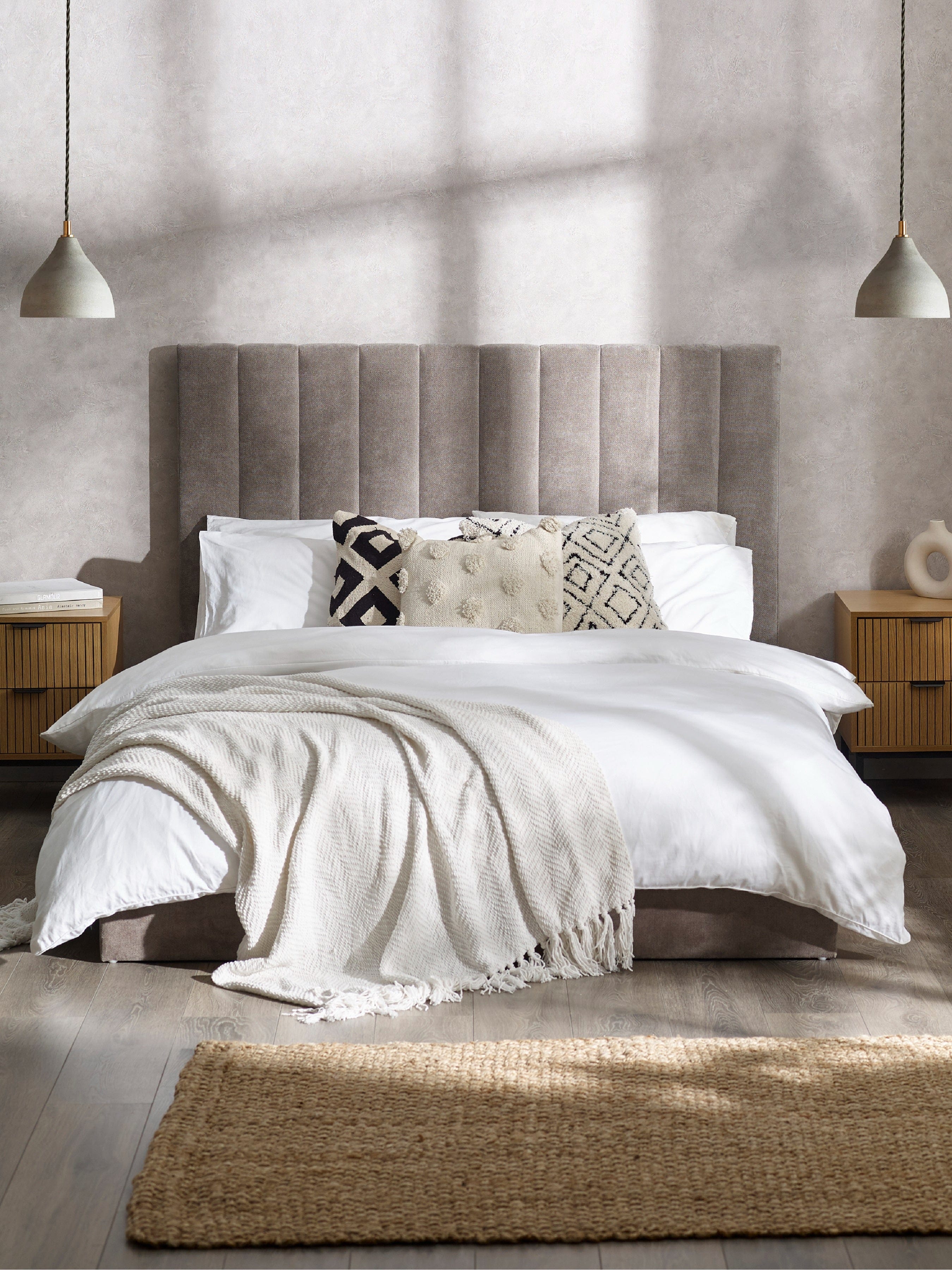 Julian Bowen Fabric Bed Eloise Bed - Grey Bed Kings