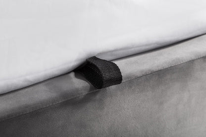 Julian Bowen Fabric Bed Frida Storage Ottoman Bed - Grey Bed Kings