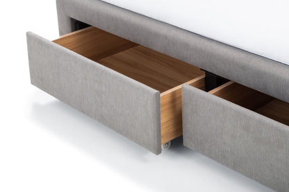 Julian Bowen Fabric Bed Fullerton 4 Drawer Bed - Grey Bed Kings