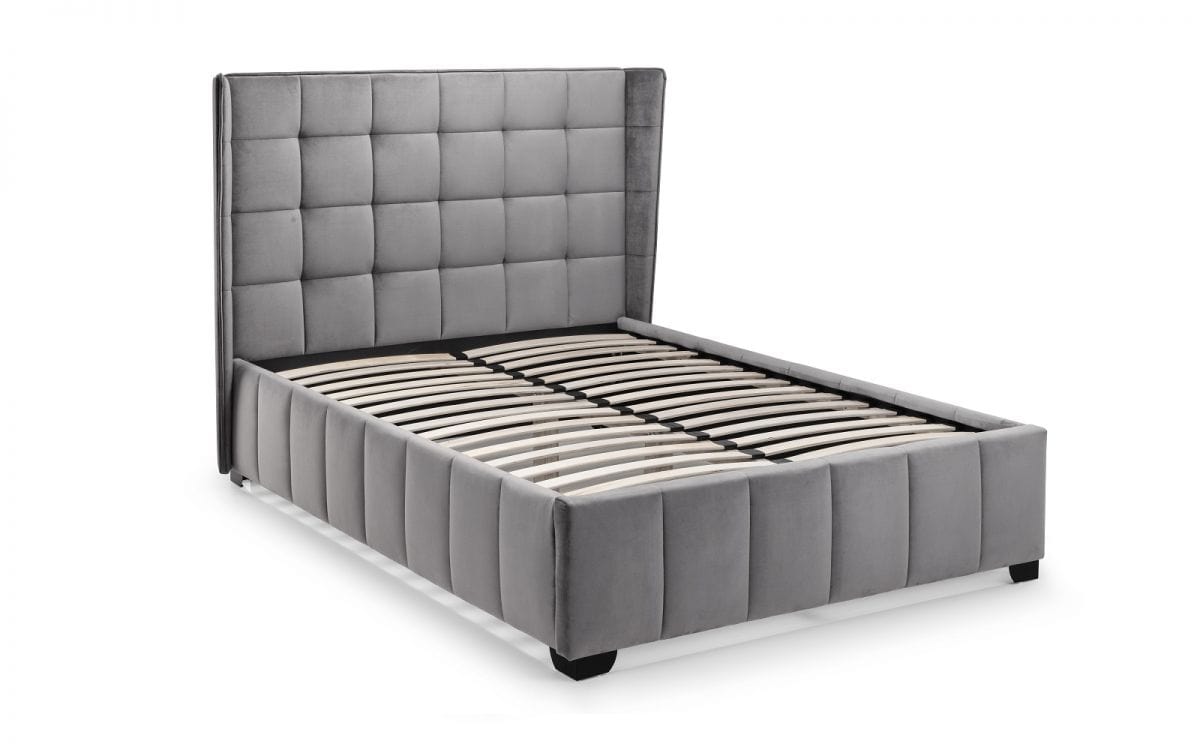 Julian Bowen Fabric Bed Gatsby Bed - Light Grey Bed Kings