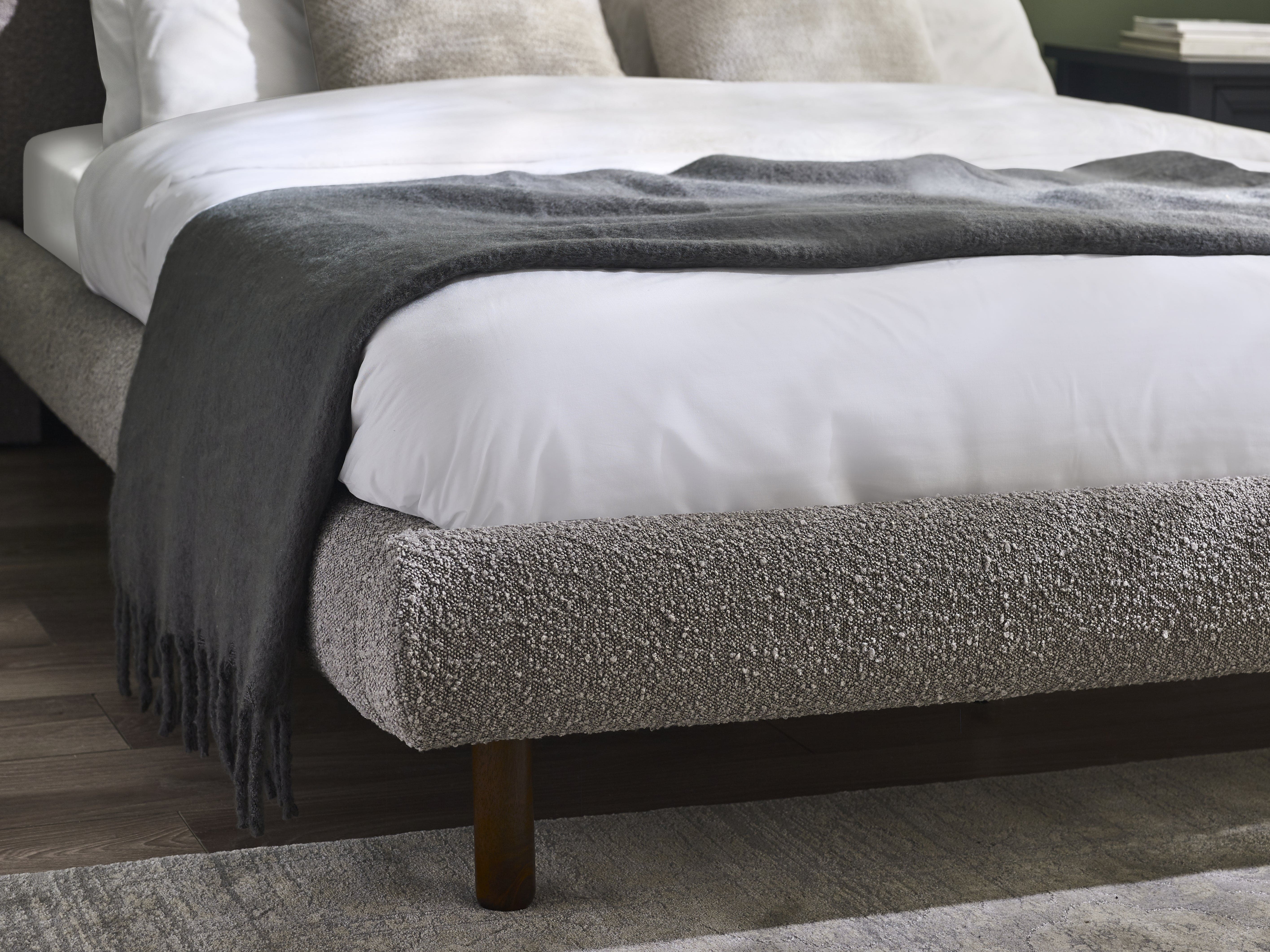 Julian Bowen Fabric Bed Hannah Boucle Bed - Grey Bed Kings