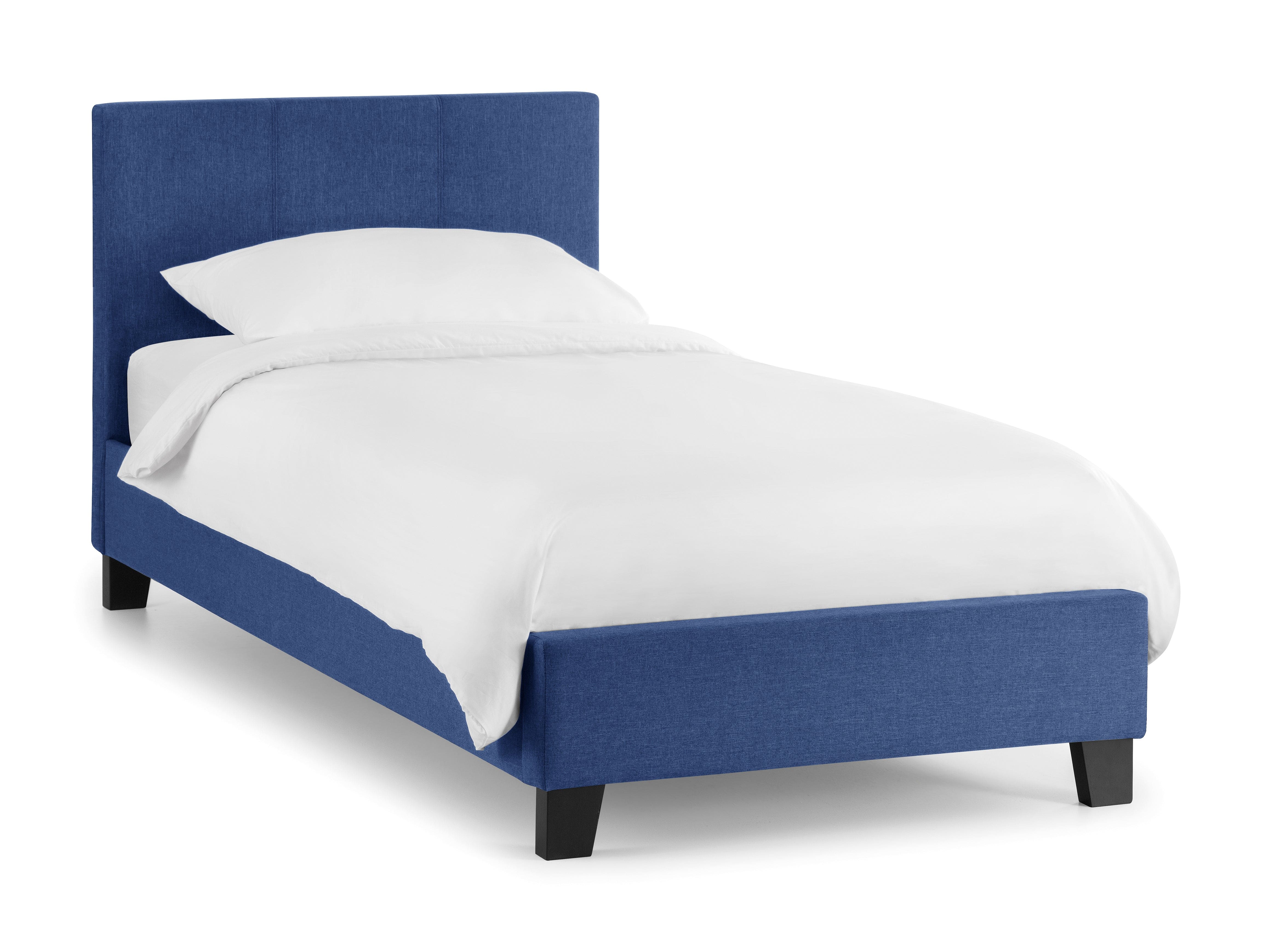 Julian Bowen Fabric Bed Rialto Linen Bed - Blue Bed Kings