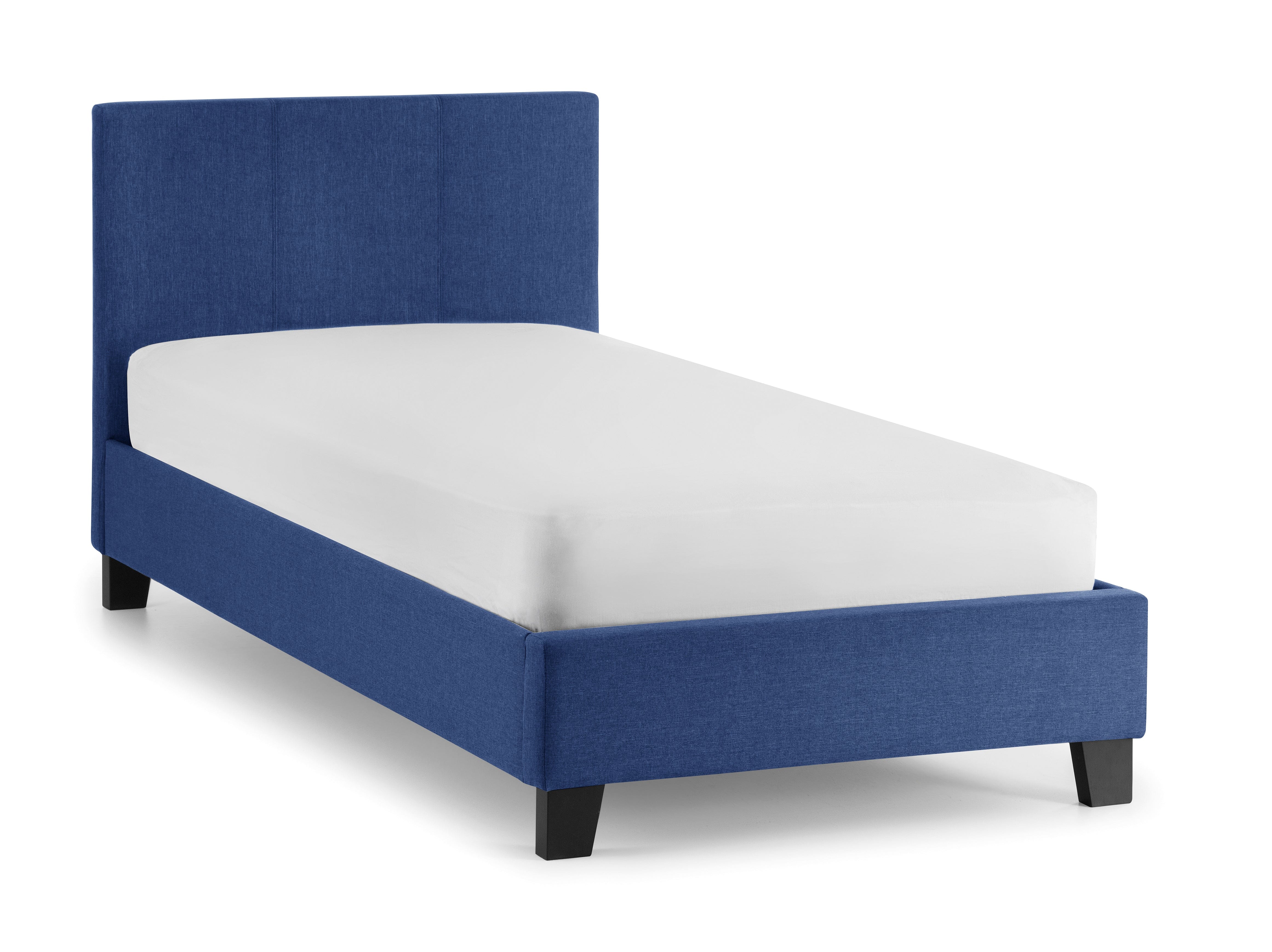 Julian Bowen Fabric Bed Rialto Linen Bed - Blue Bed Kings