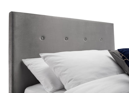 Julian Bowen Fabric Bed Shoreditch High Headboard Lift-Up Storage Bed - Slate Grey Bed Kings