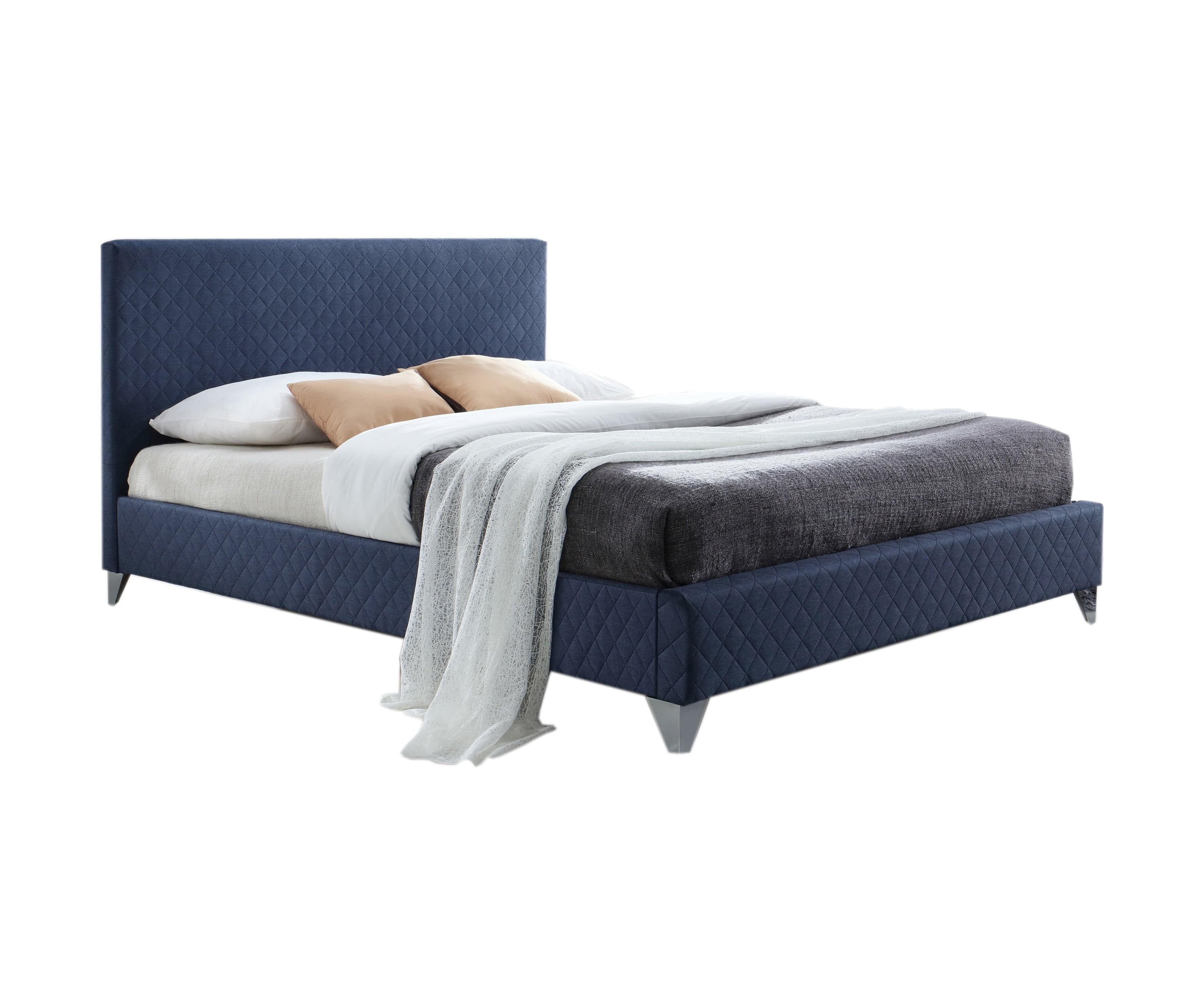 Time Living Fabric Bed Brooklyn Bed Frame - Blue Bed Kings