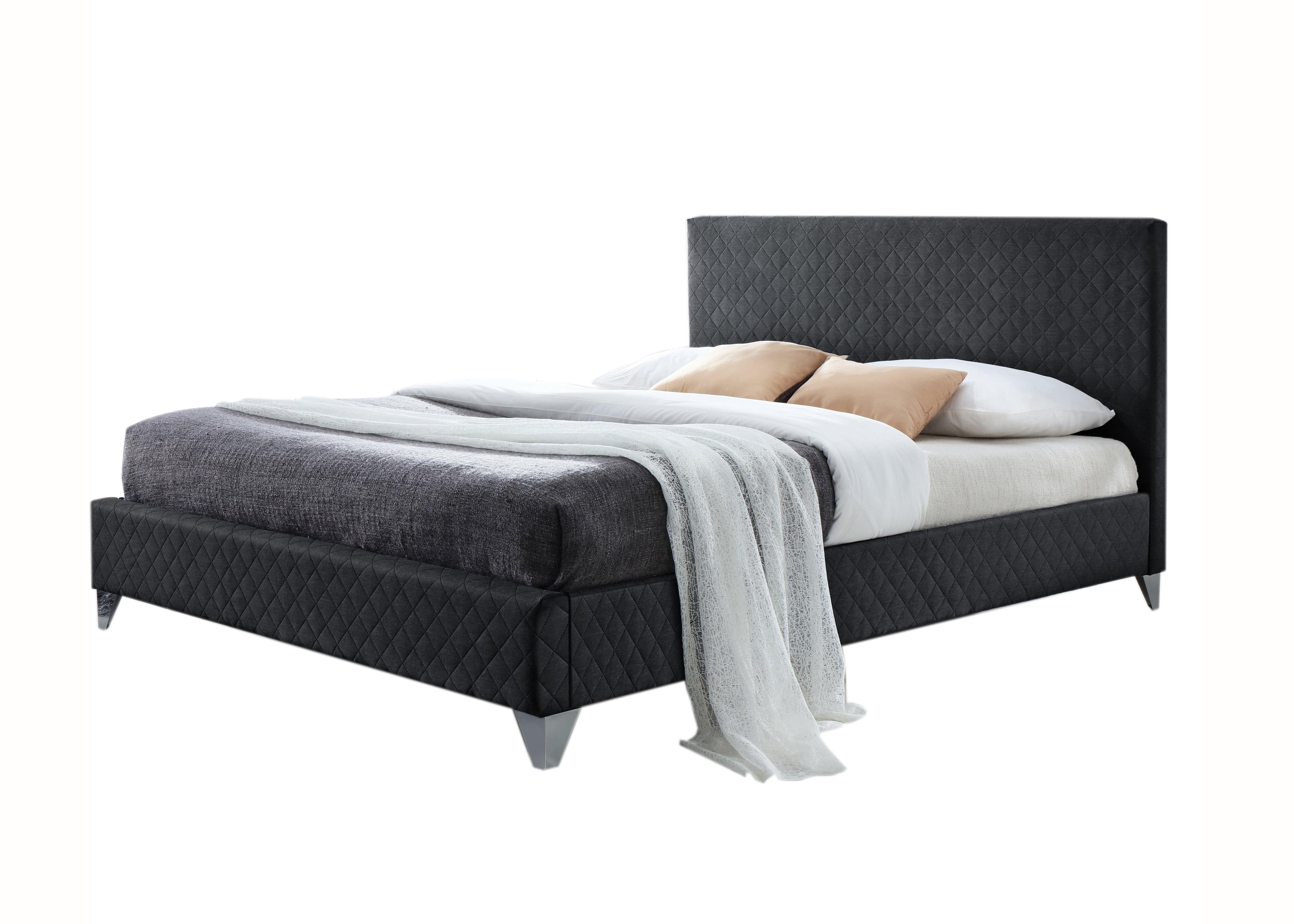 Time Living Fabric Bed Brooklyn Bed Frame - Dark Grey Bed Kings