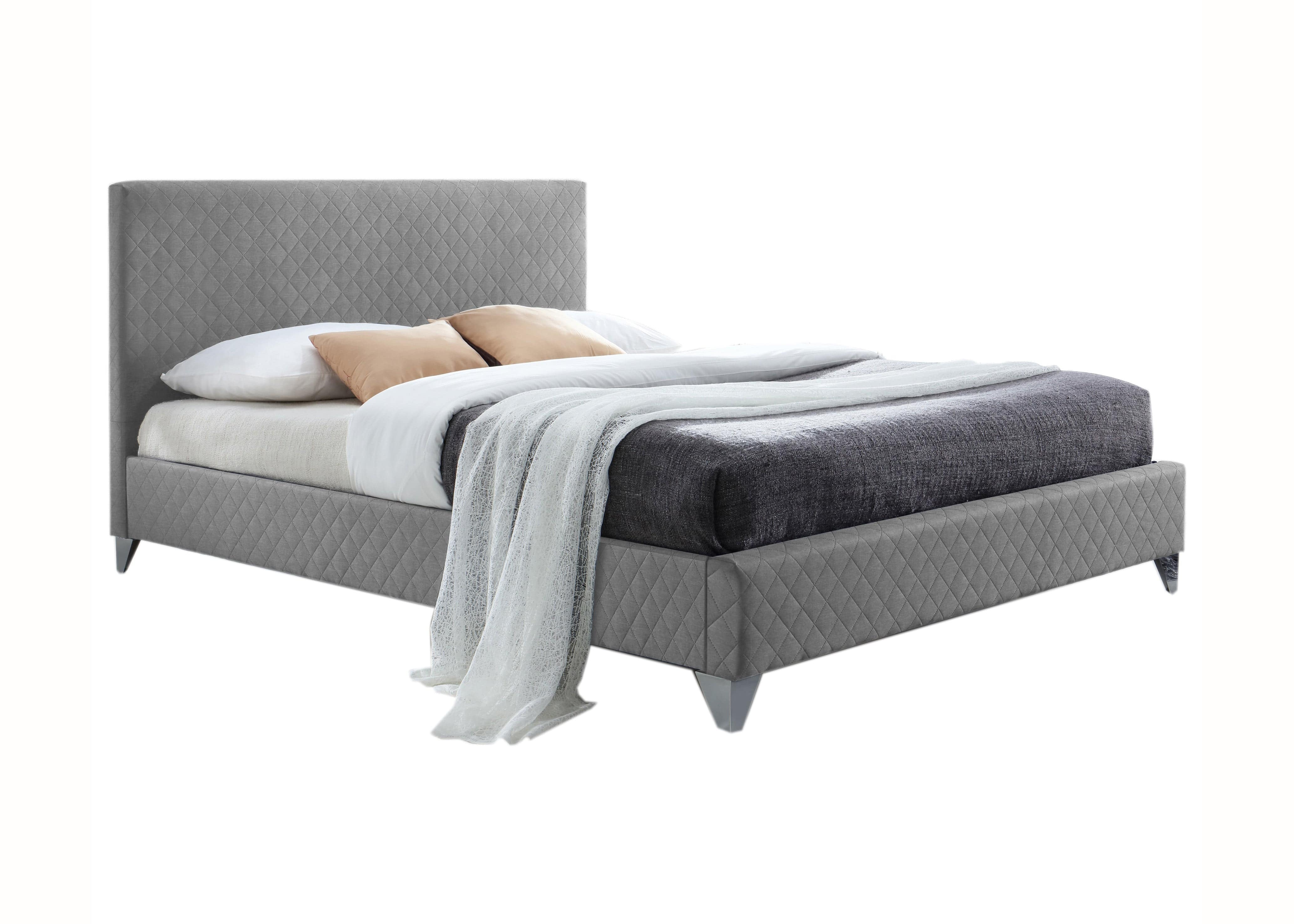 Time Living Fabric Bed Brooklyn Bed Frame - Grey Bed Kings