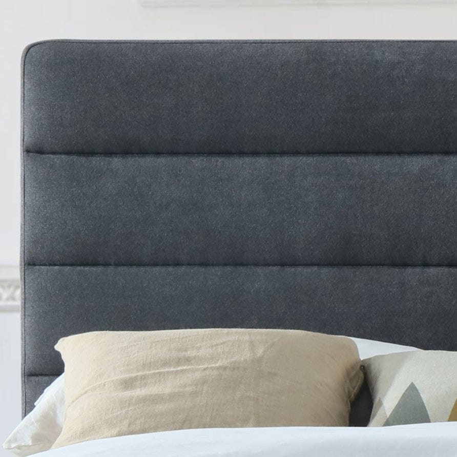 Time Living Fabric Bed Mayfair Bed Frame - Dark Grey Bed Kings