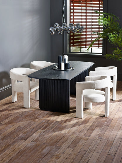 Elara Cream Chenille Upholstered  Chair