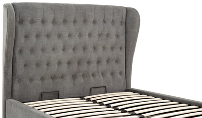 Dakota Ottoman Bed With Solid Base Grace Pewter