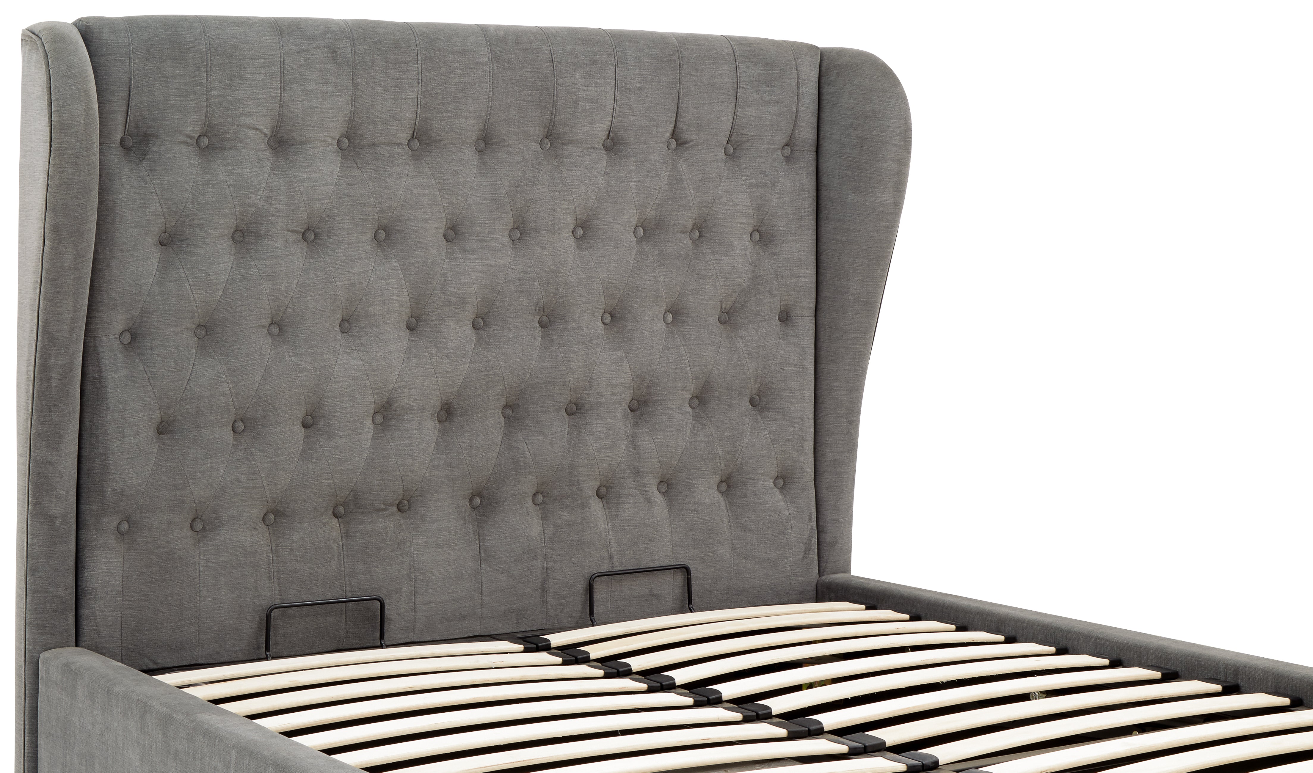 Dakota Ottoman Bed With Solid Base Grace Pewter