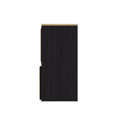 Kube 2X2 Storage Kube Black/Medium Oak