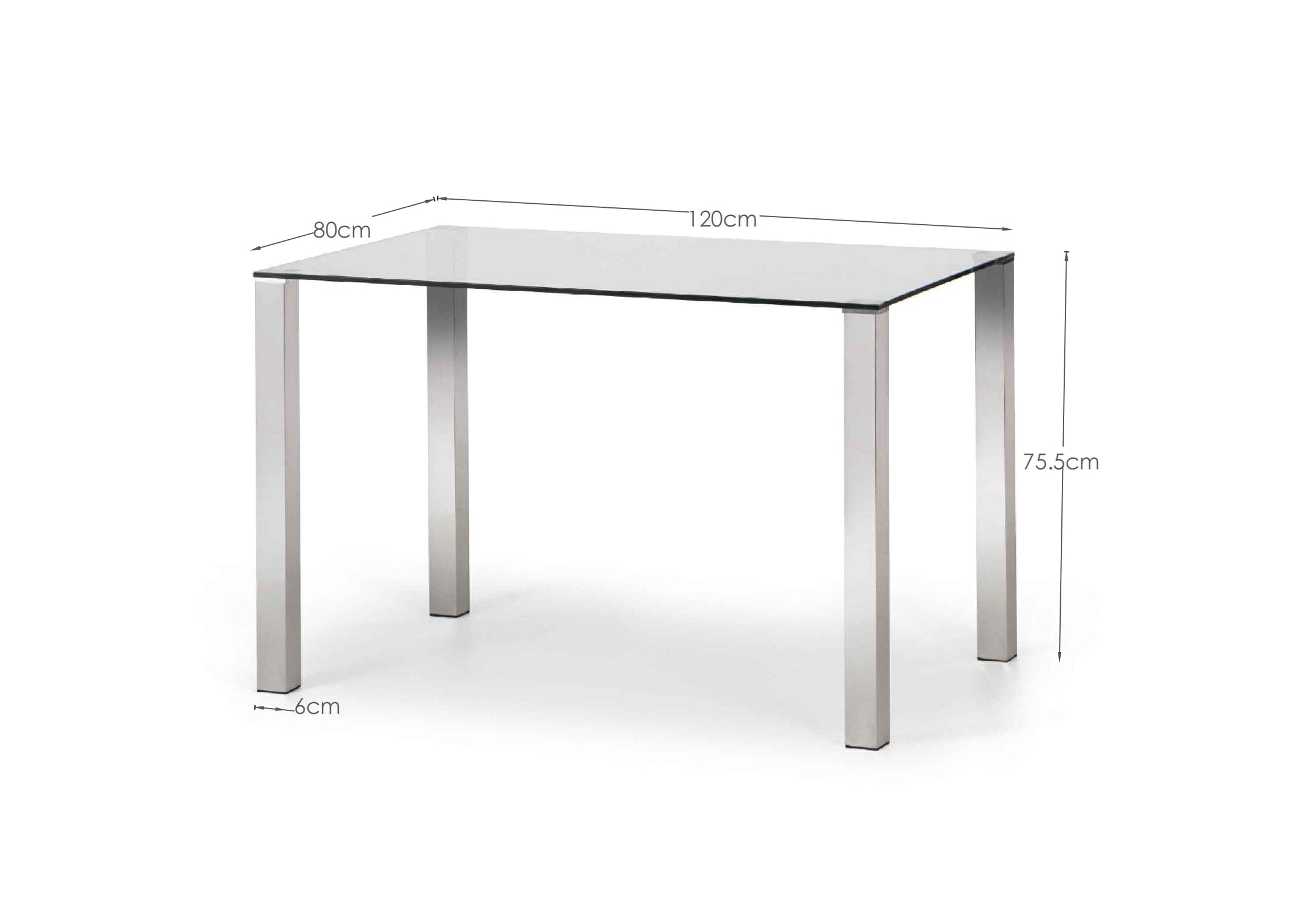 Enzo Glass Top Dining Table