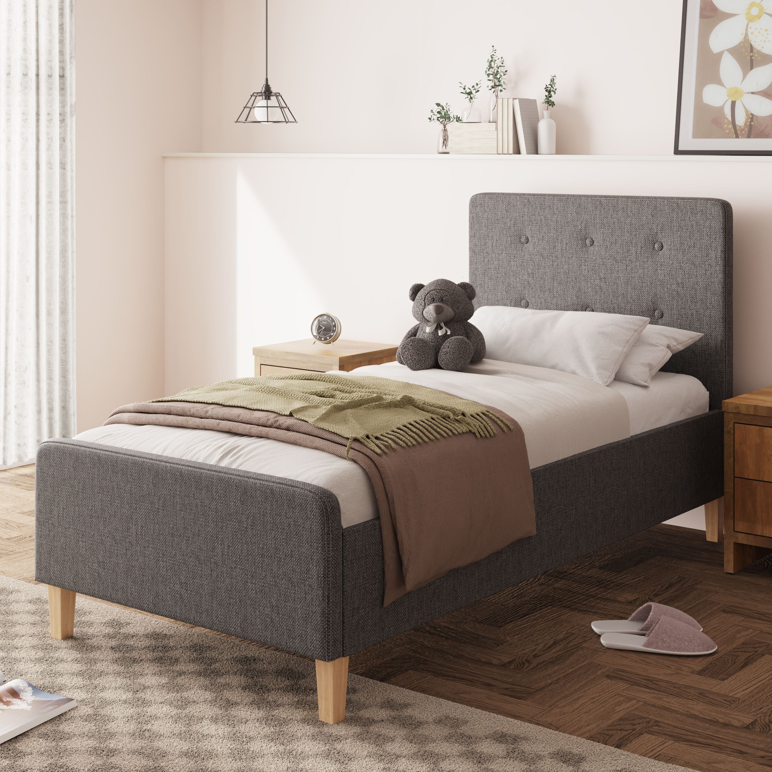 Ashbourne Ottoman Bed Dark Grey