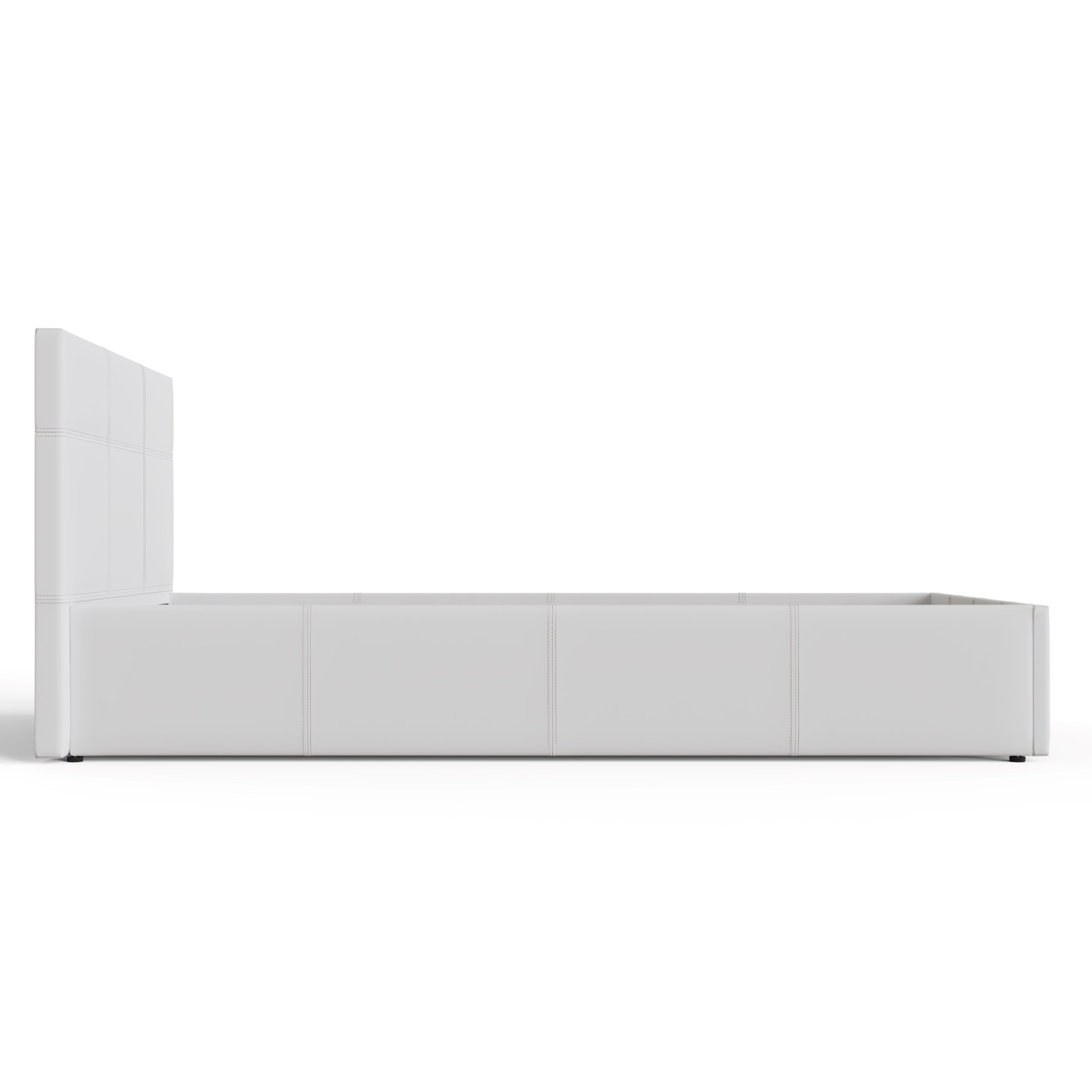 End Lift Ottoman Bed White