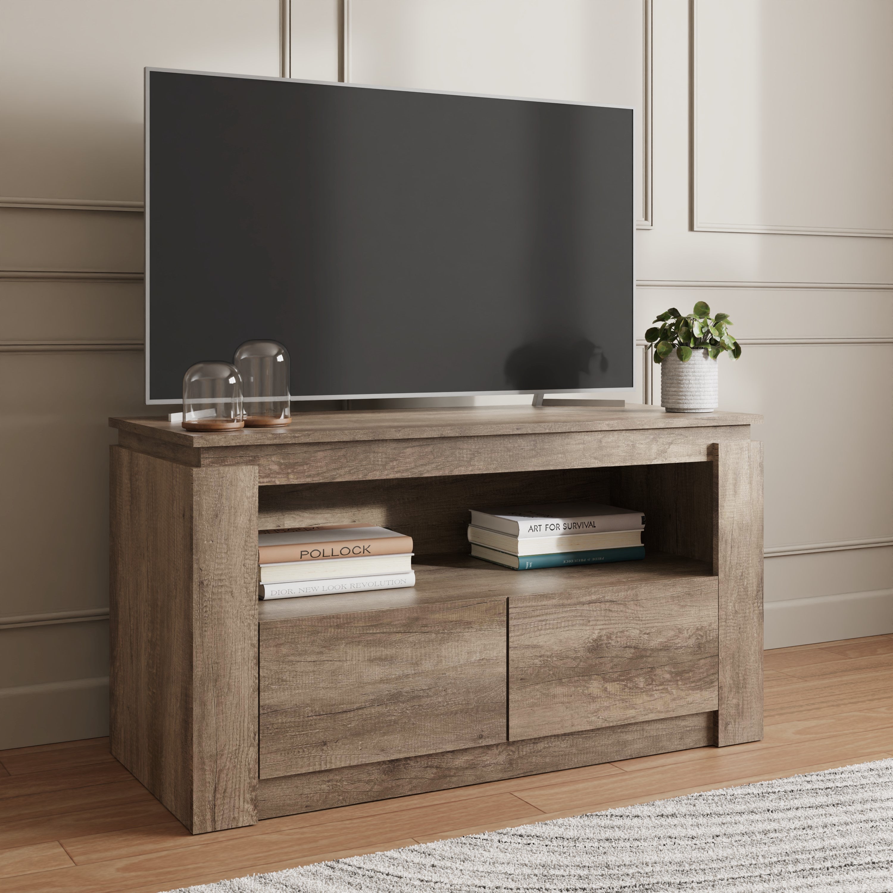 Canyon Oak 2 Drawer Tv Unit