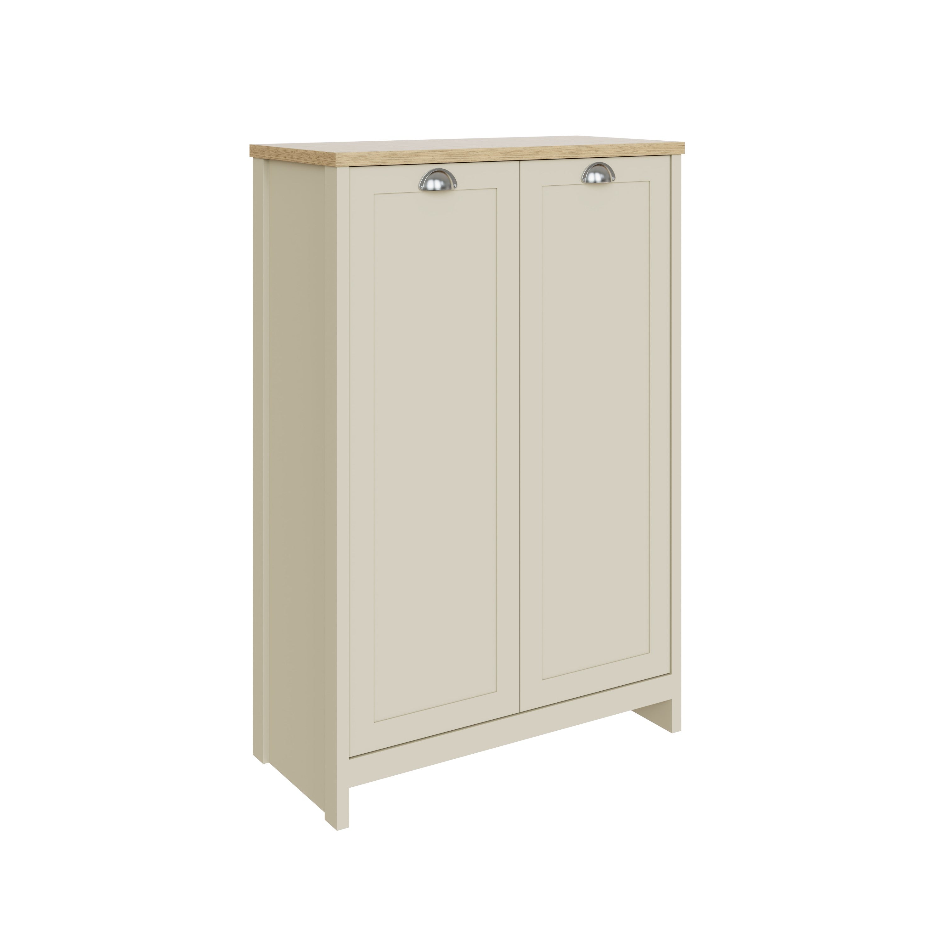 Lancaster 2 Door Shoe Cabinet Cream