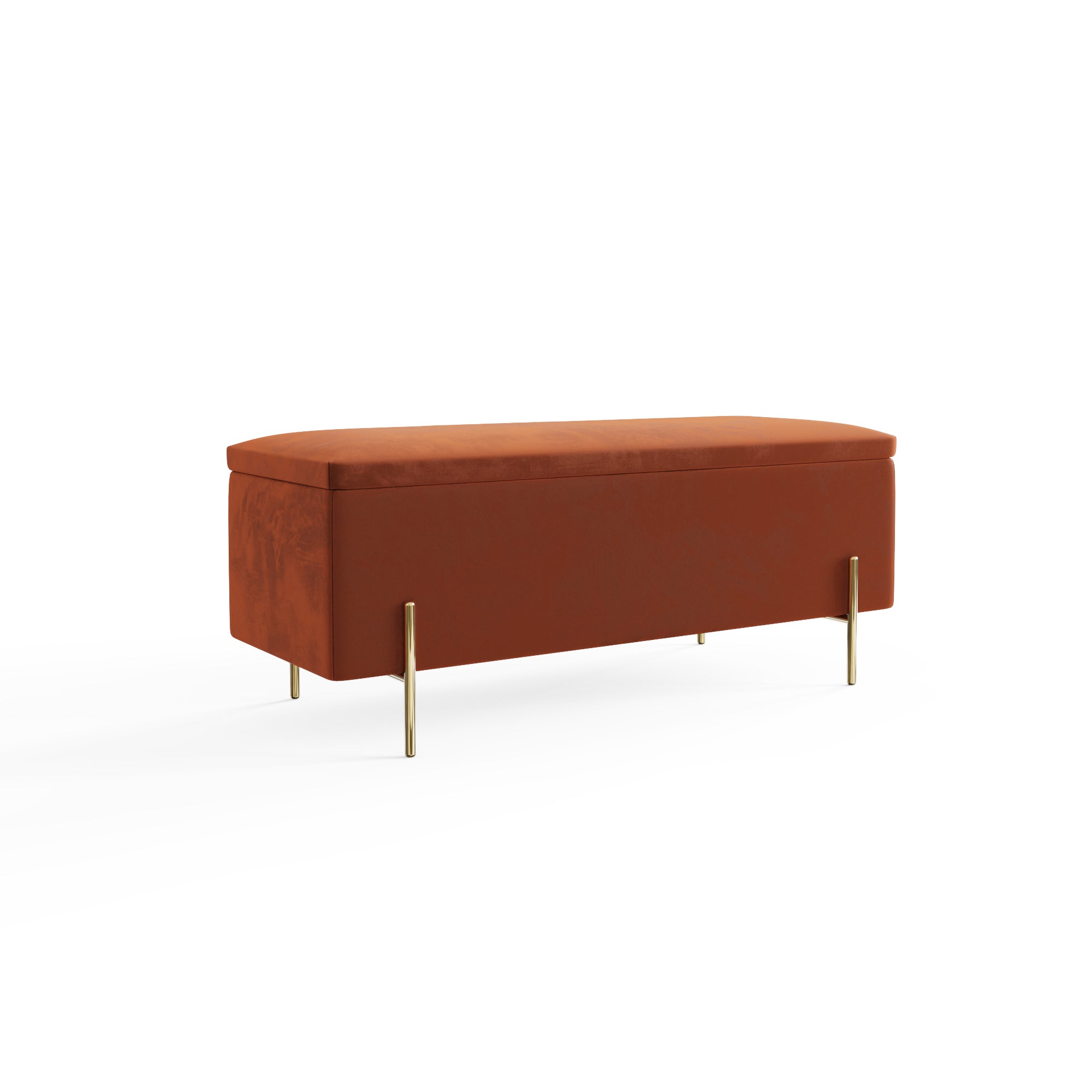 Mystica Ottoman Storage Bench Russet