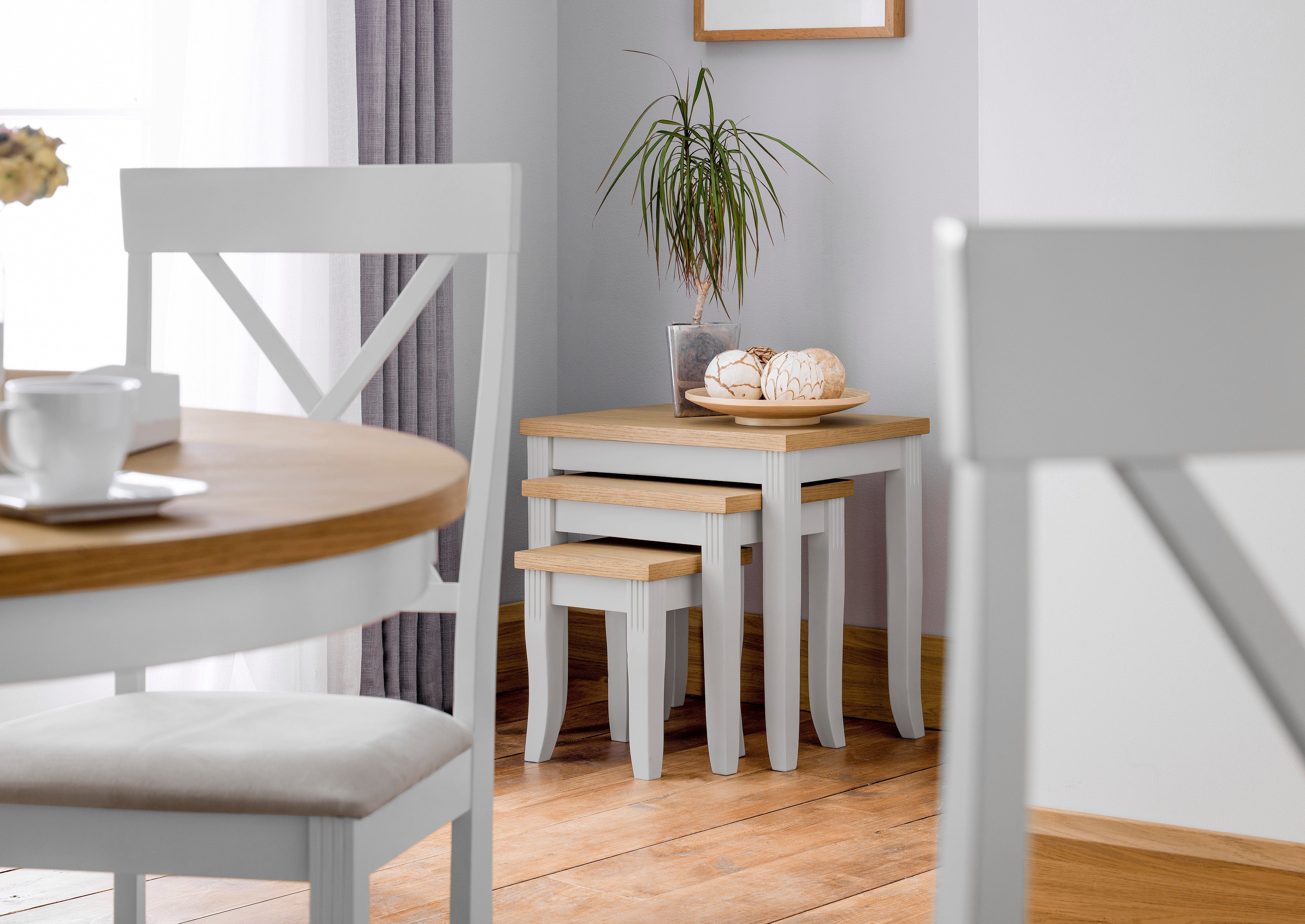 Davenport Oak/Elephant Grey Nest Of Tables