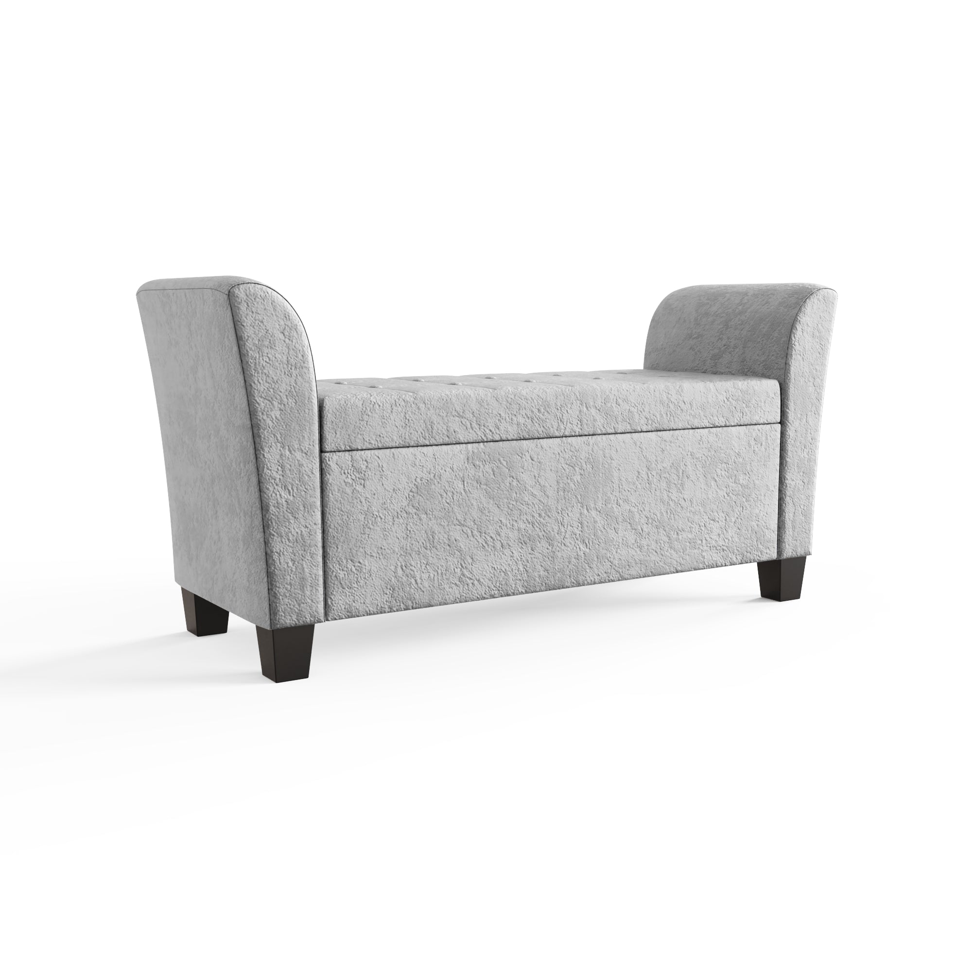 Verona Window Seat Grey Crushed Velvet