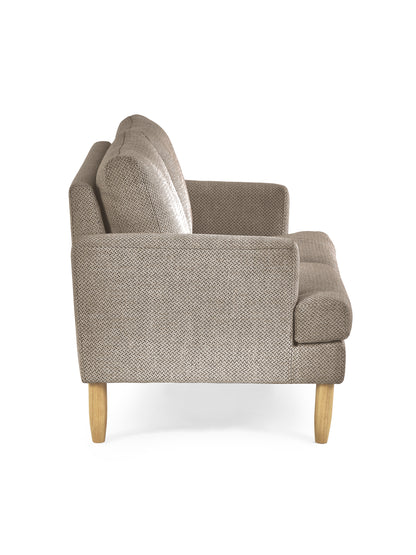 Daisy Coyote Grey Chenille Upholstered Compact 2 Seater Sofa