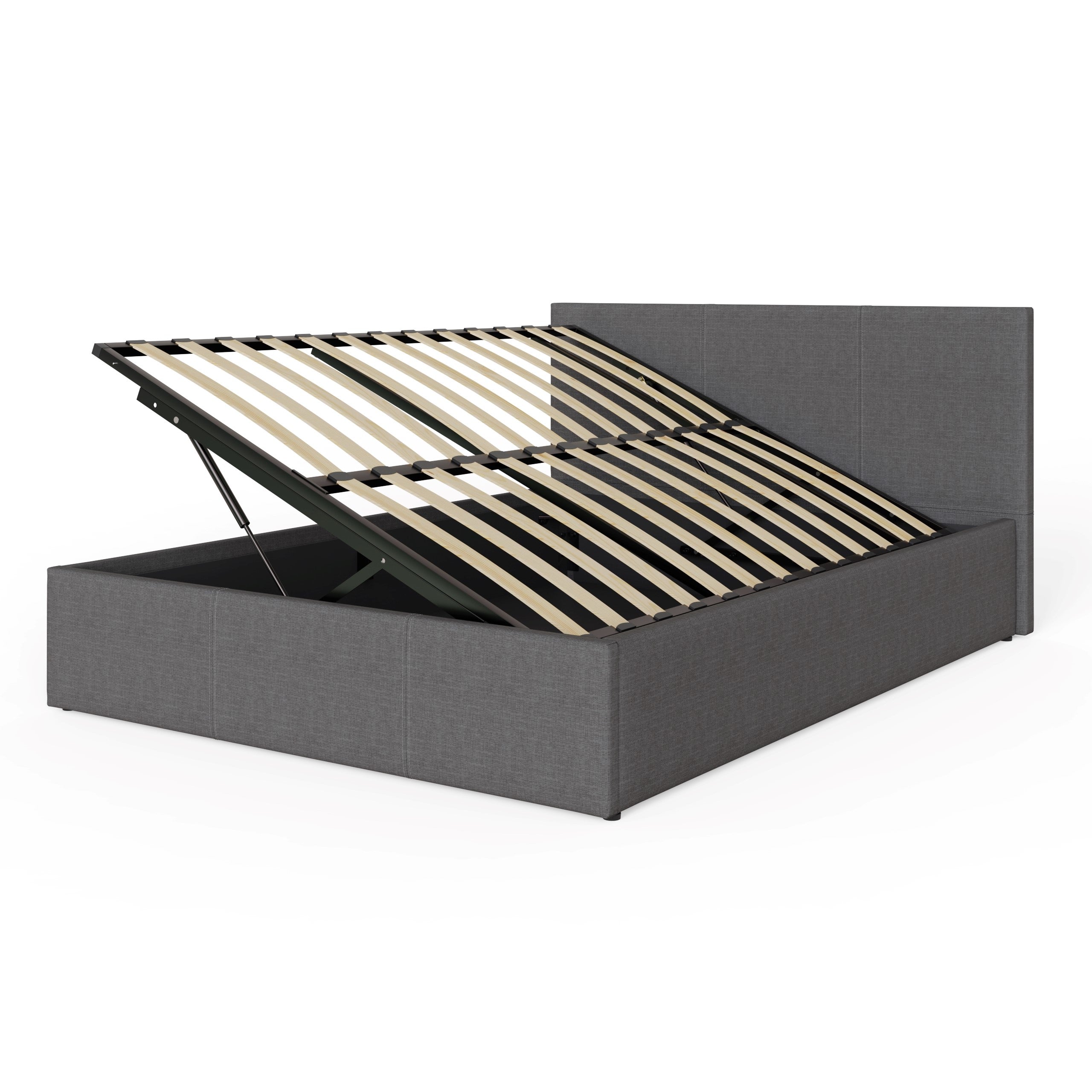 Side Lift Ottoman Bed Grey