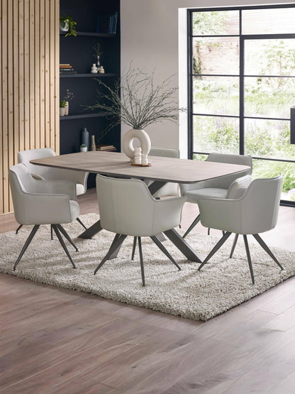 Noah Ivory Fabric Dining Chair